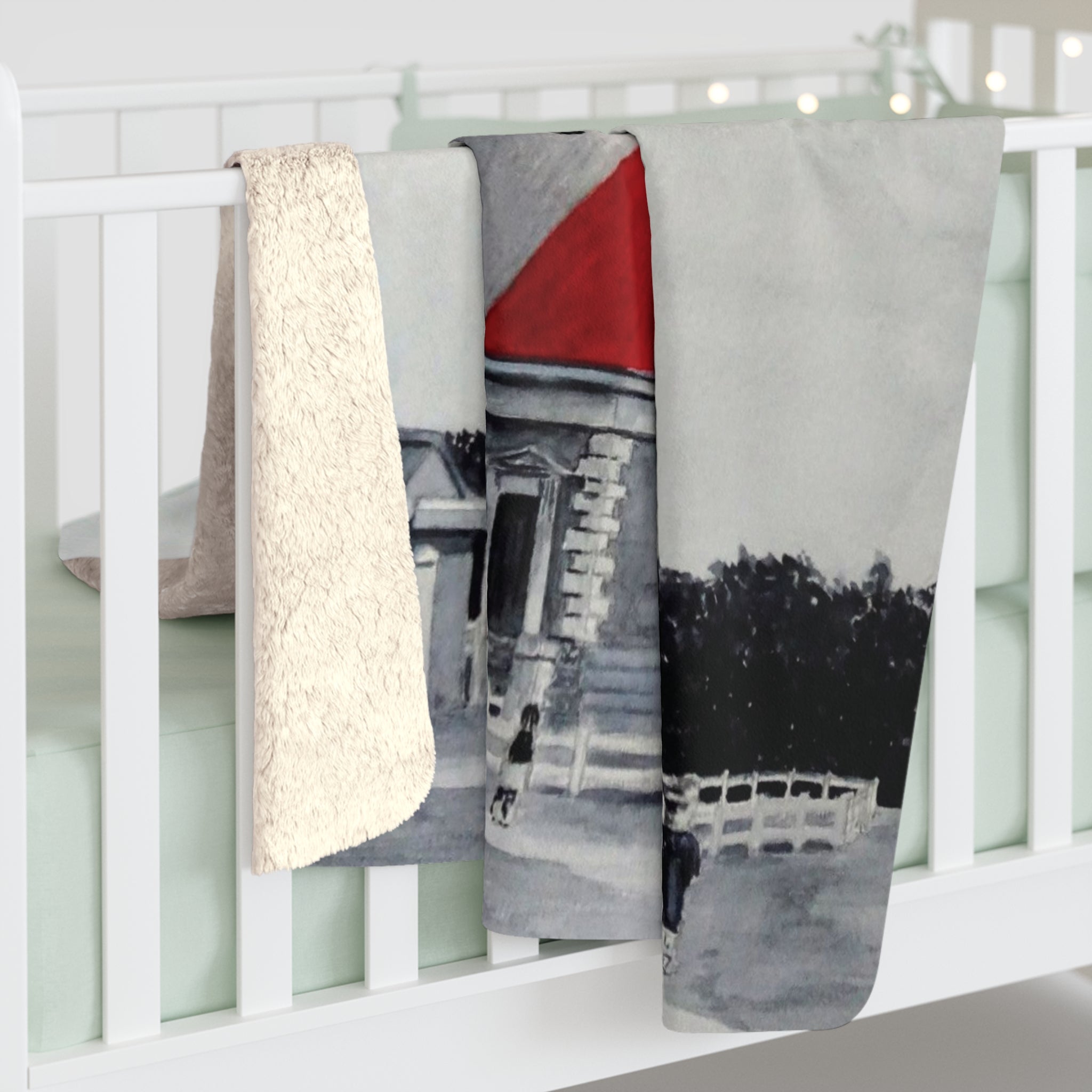 Hatteras Lighthouse Surreal Sherpa Fleece Blanket