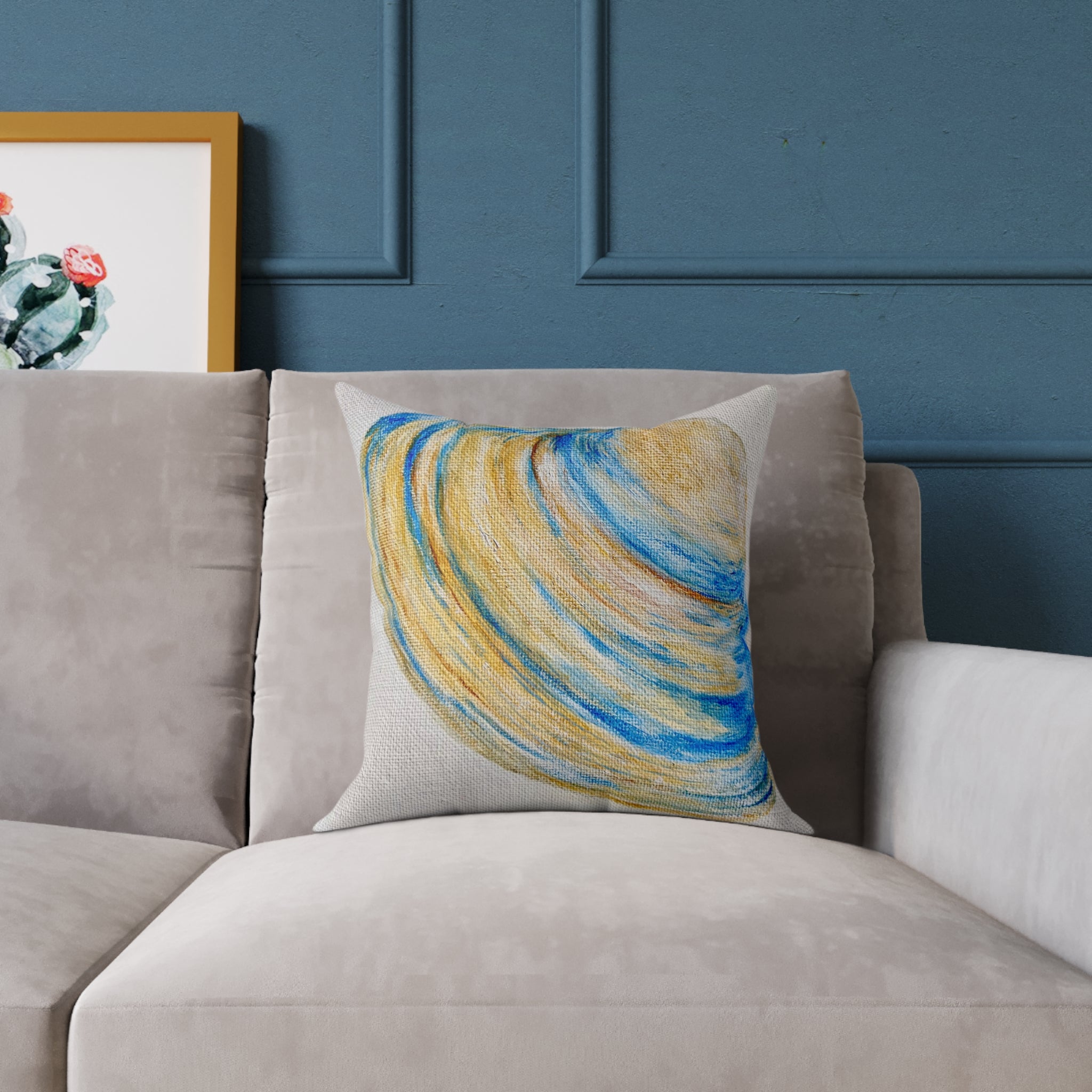 Clam Shell Square Canvas Pillow