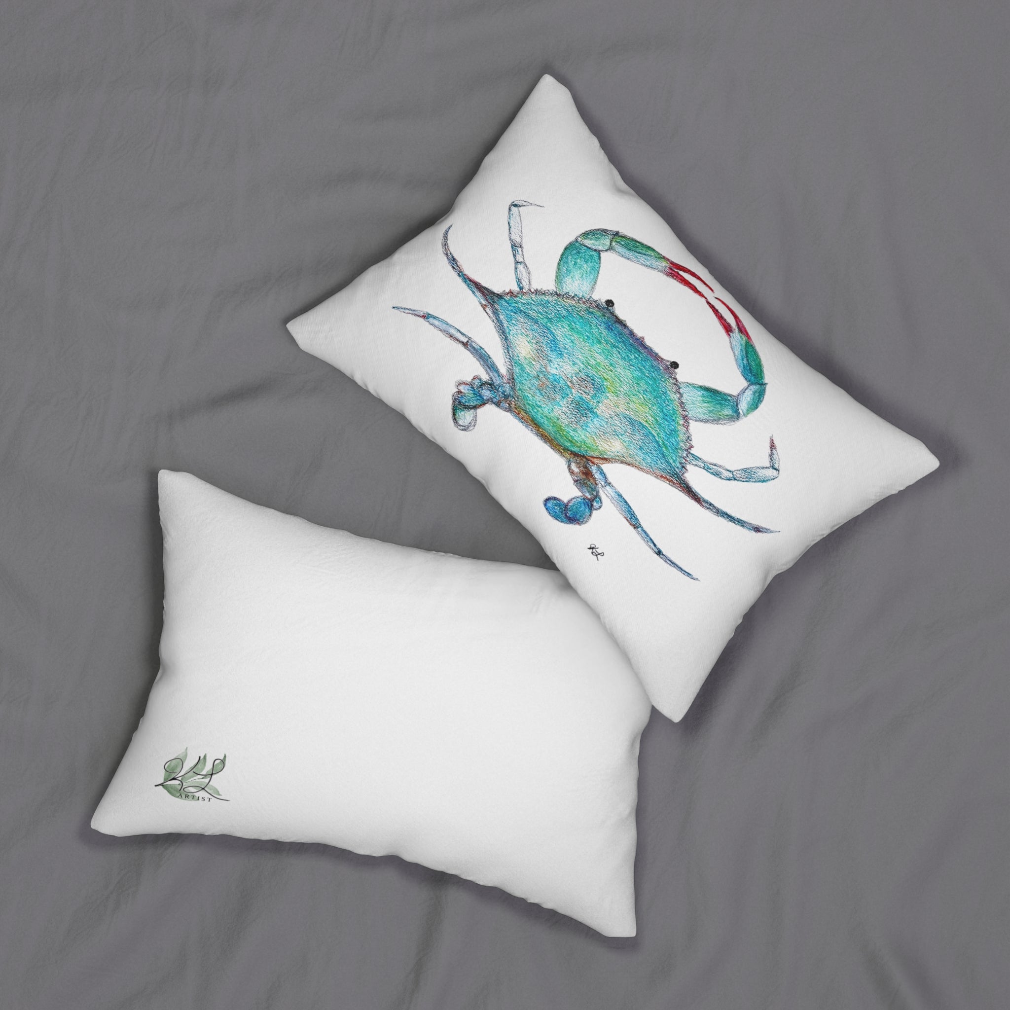 Blue Crab Lumbar Pillow