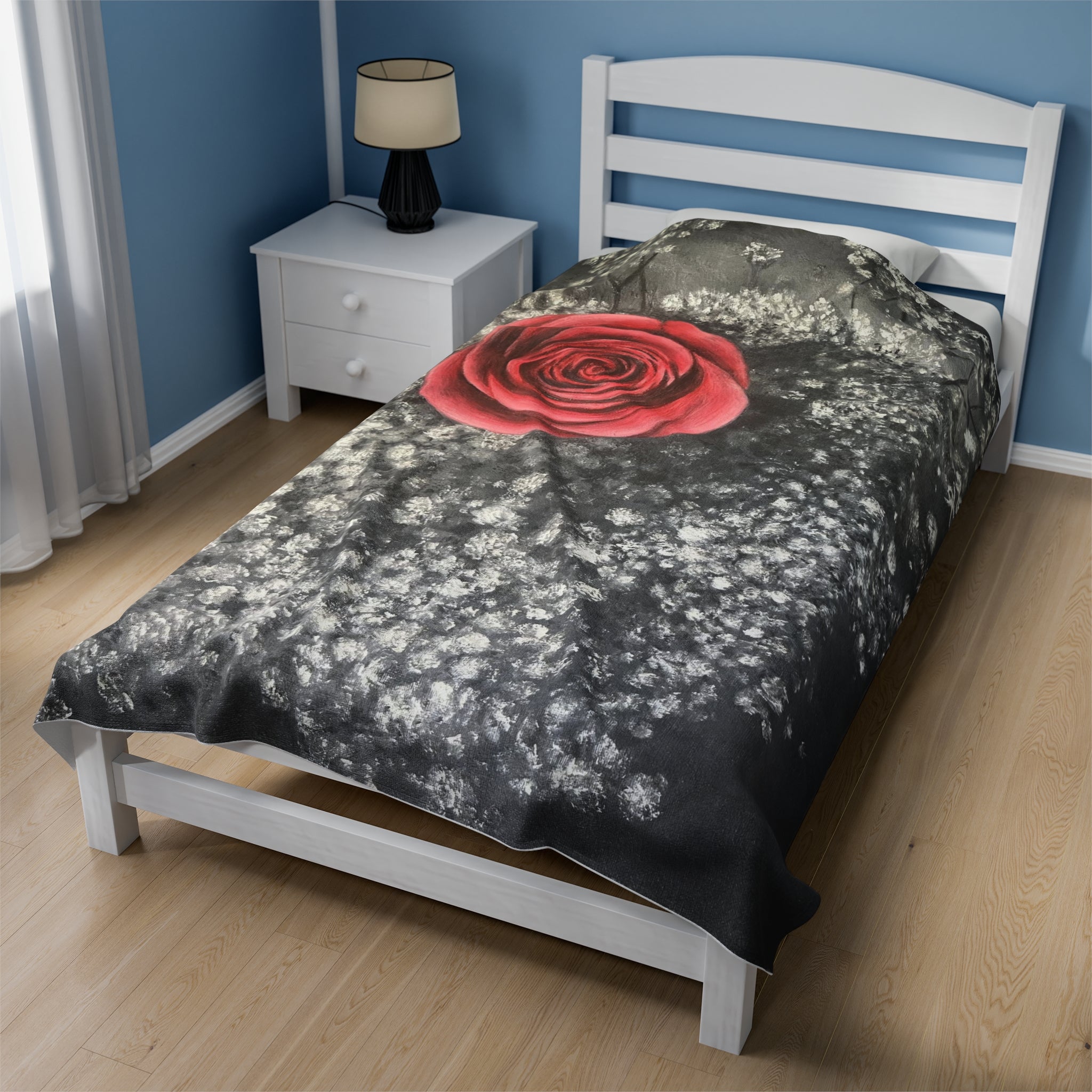 Artist Rose Velveteen Plush Blanket