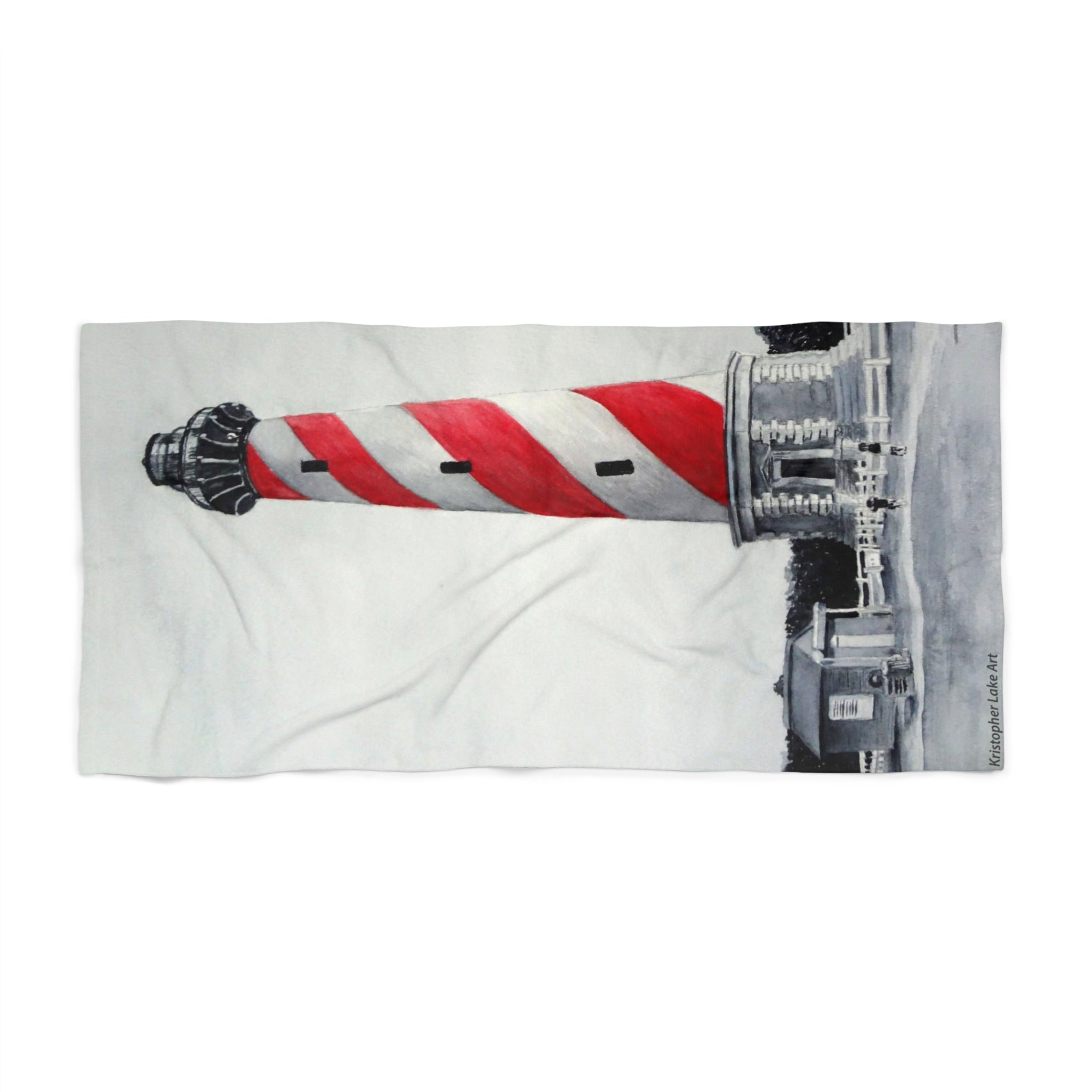 Hatteras Lighthouse Surreal Beach Towel