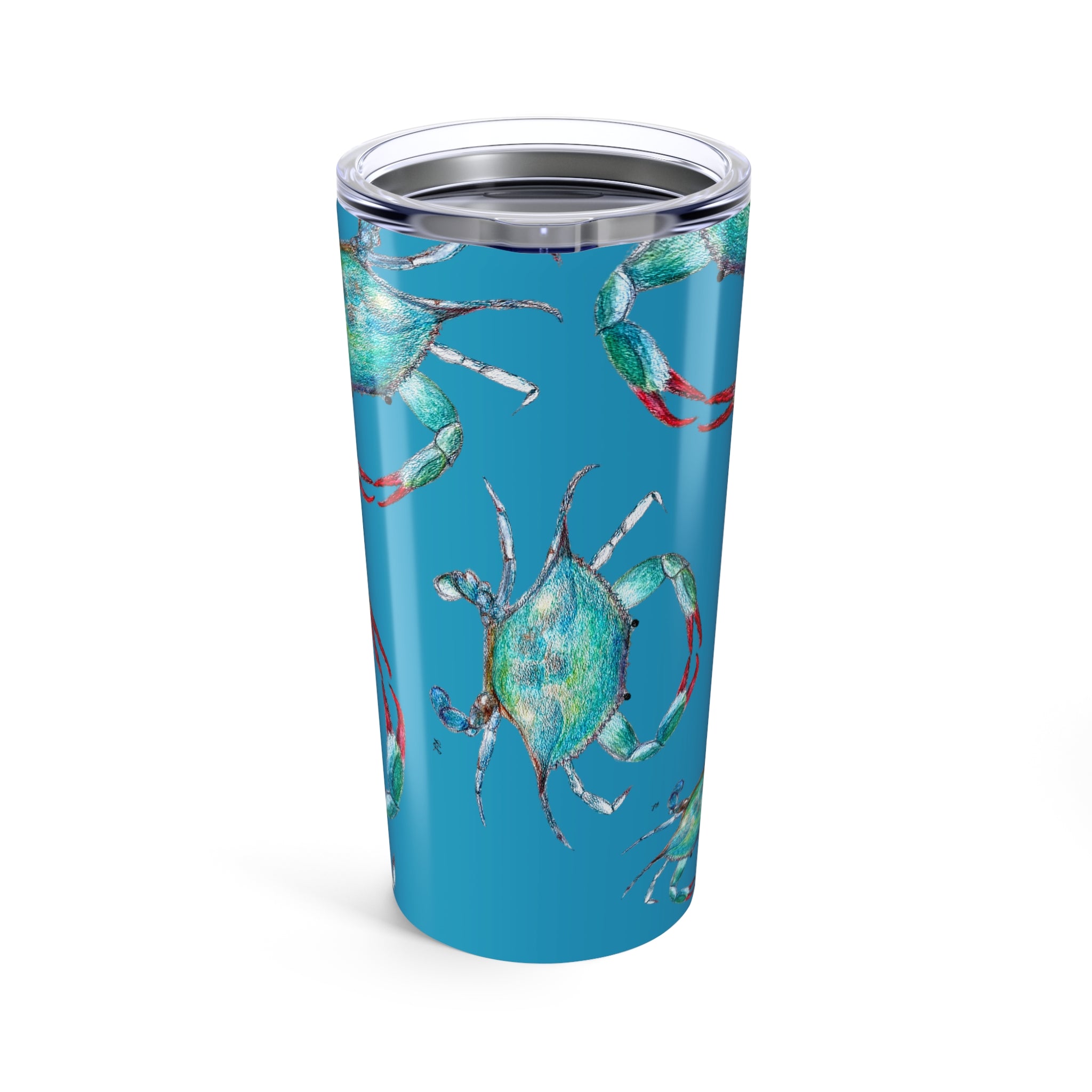 Blue Crab watercolor Tumbler 20oz