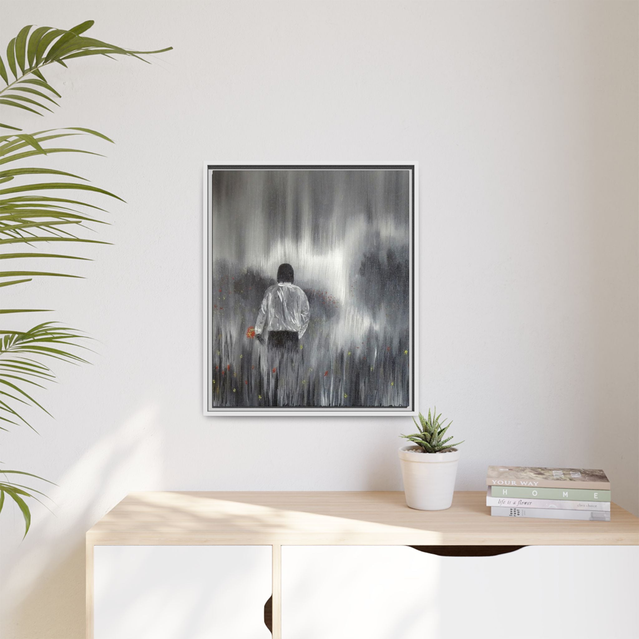 Dreamer painting Matte Canvas, Framed (Multi-color)