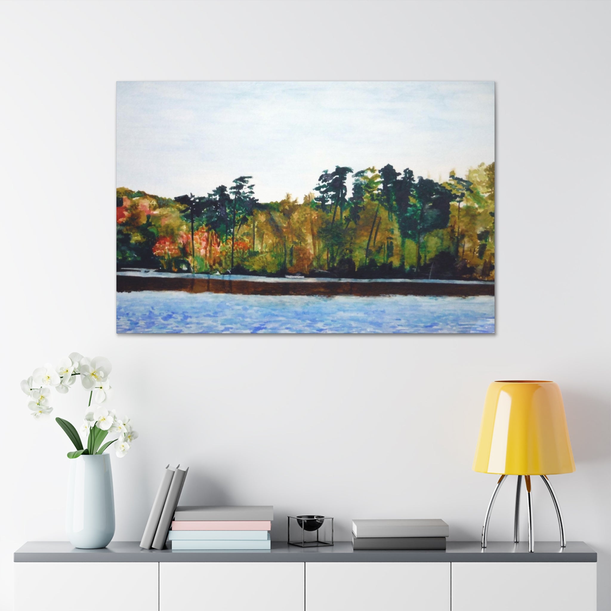 Lake Kayaking Canvas Gallery Wraps
