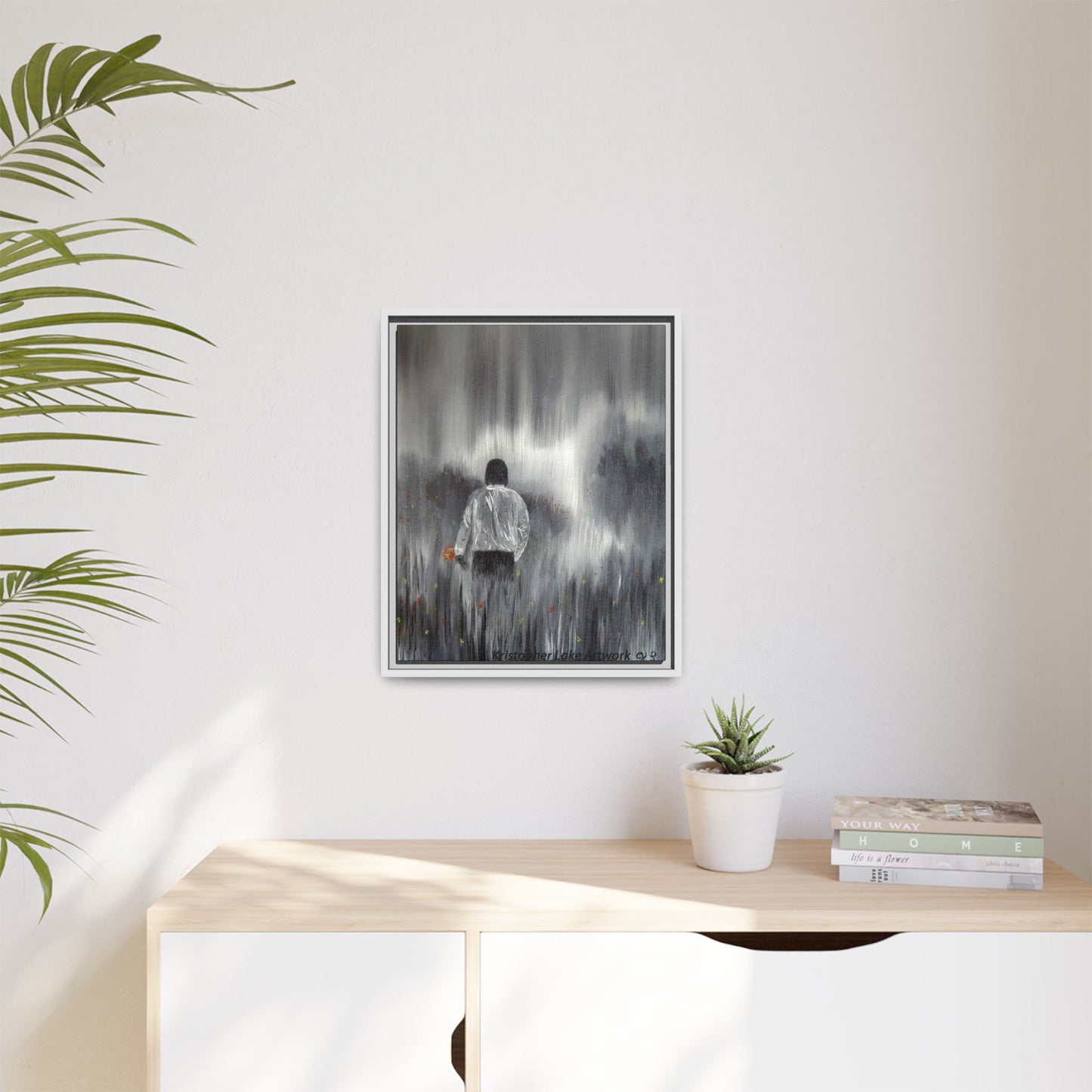 Dreamer painting Matte Canvas, Framed (Multi-color)