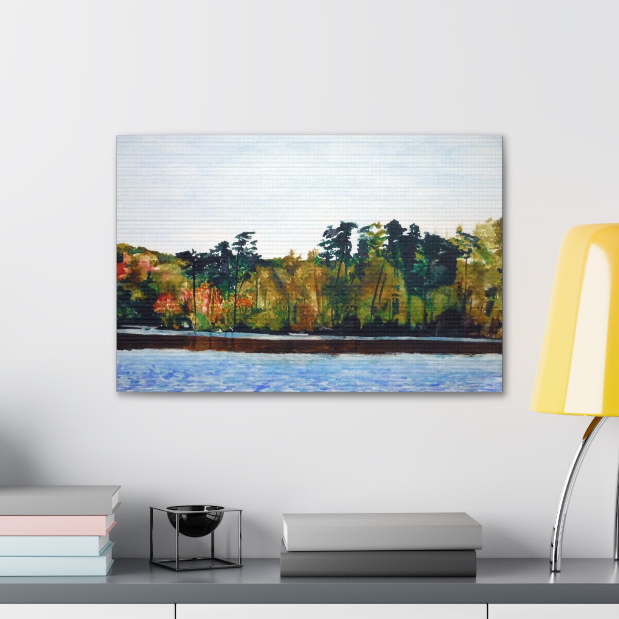 Lake Kayaking Canvas Gallery Wraps