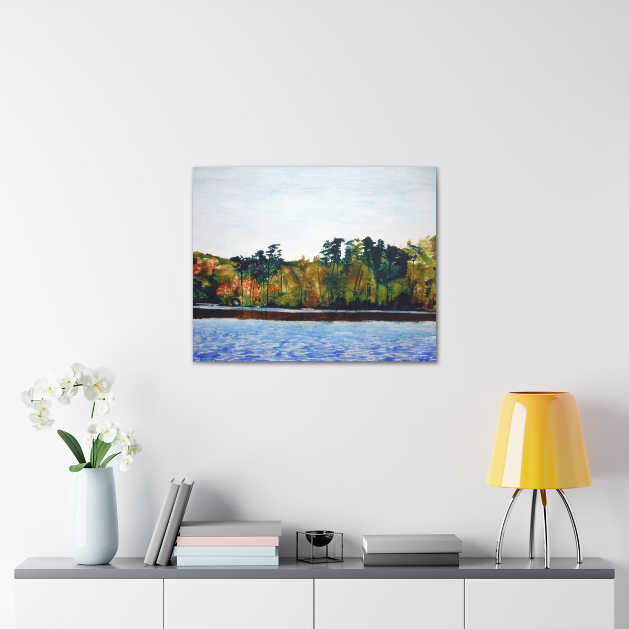 Lake Kayaking Canvas Gallery Wraps