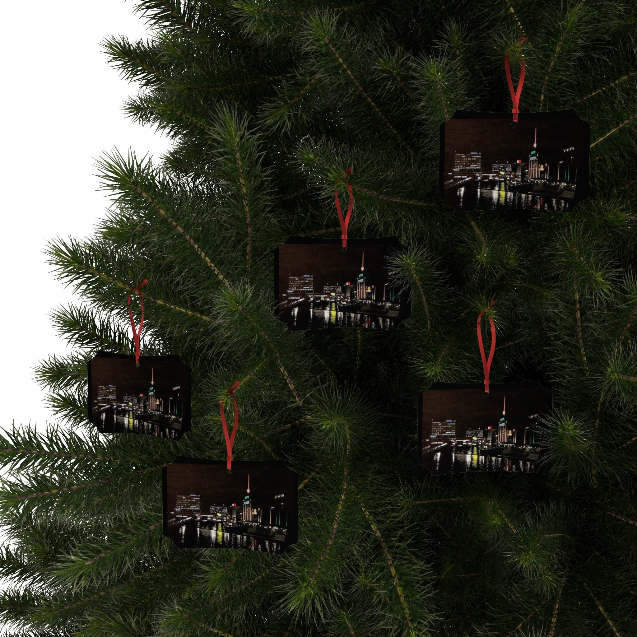 Baltimore Inner Harbor Aluminum Ornaments (1pc, 5pcs, 10pcs, 20pcs)