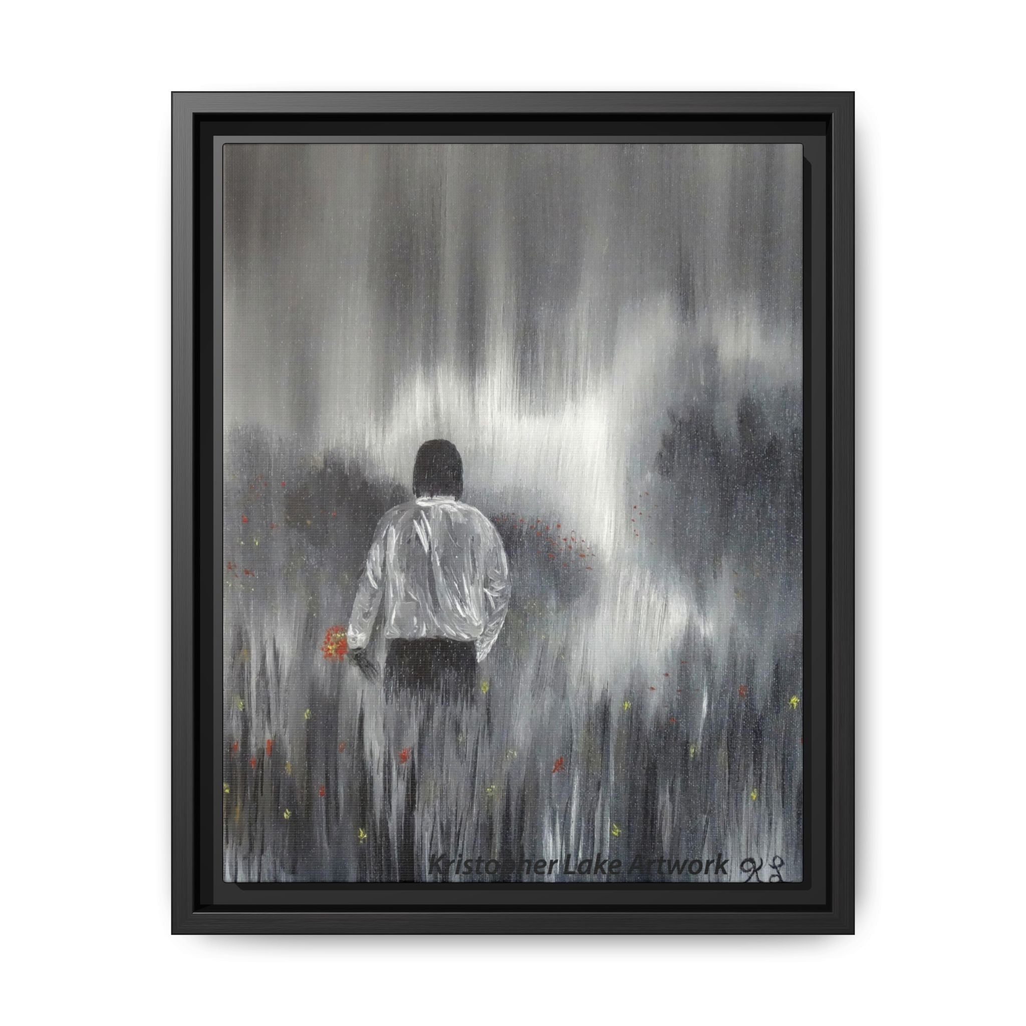 Dreamer painting Matte Canvas, Framed (Multi-color)