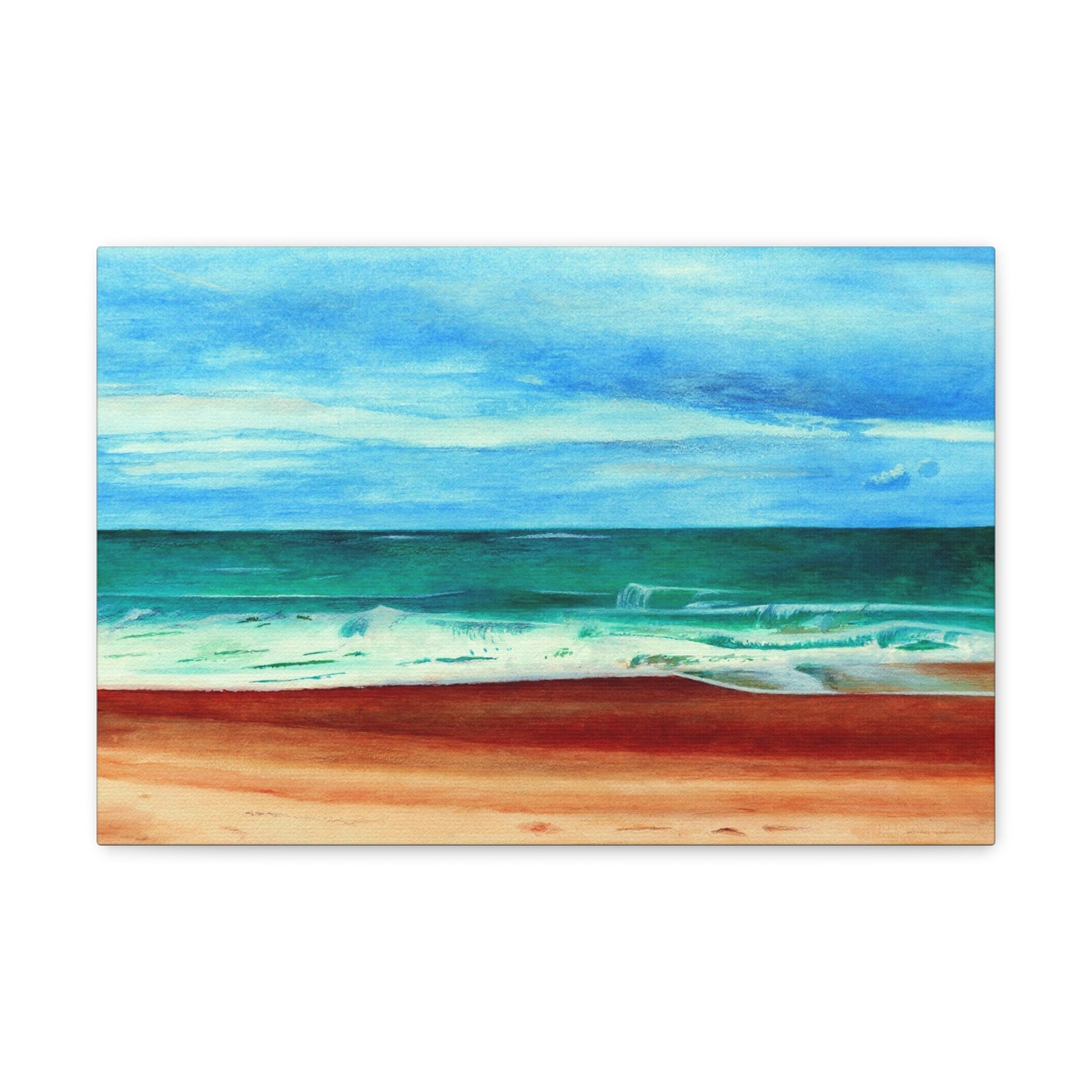 E. Dogwood Beach Access hand painted watercolor painting Canvas Gallery Wraps