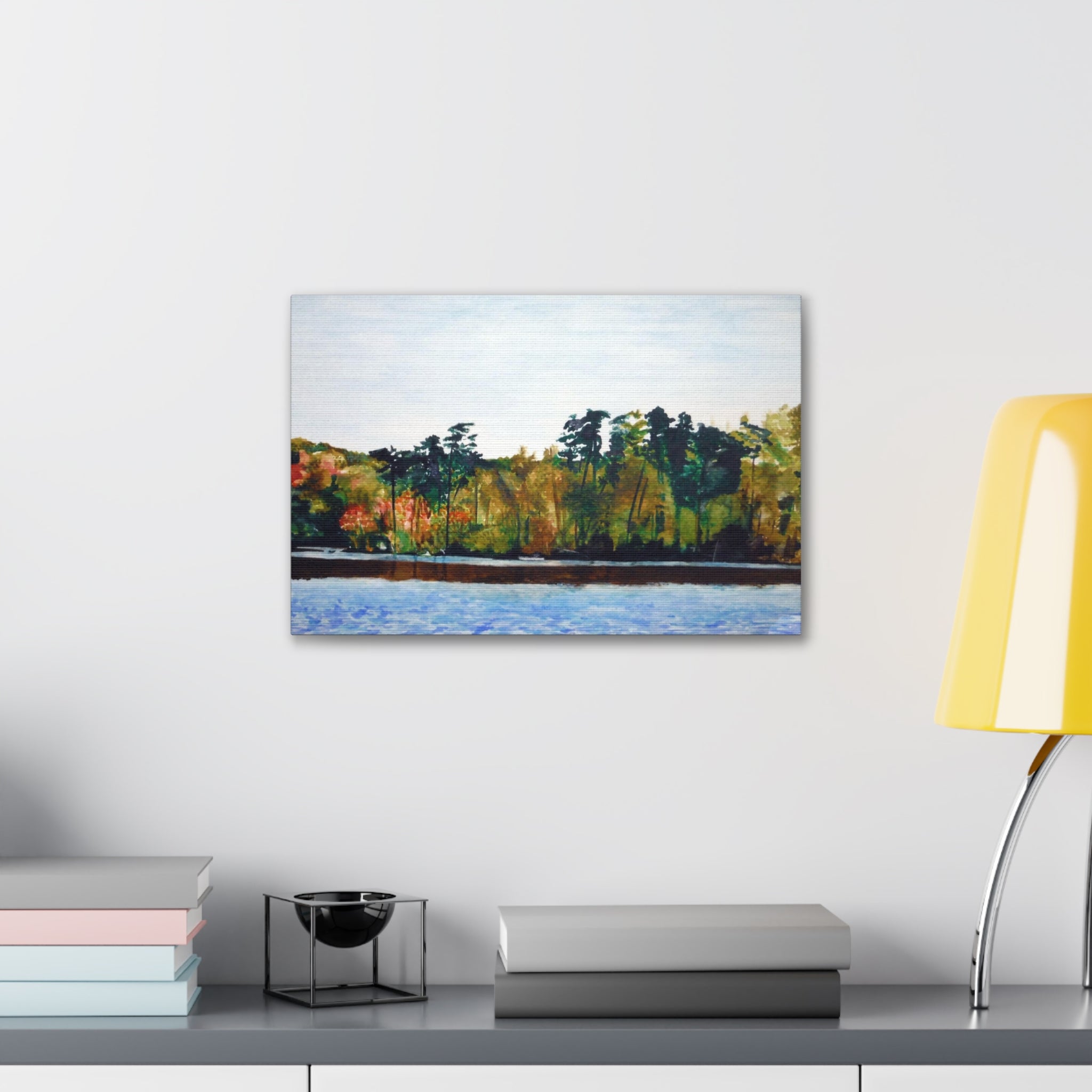 Lake Kayaking Canvas Gallery Wraps