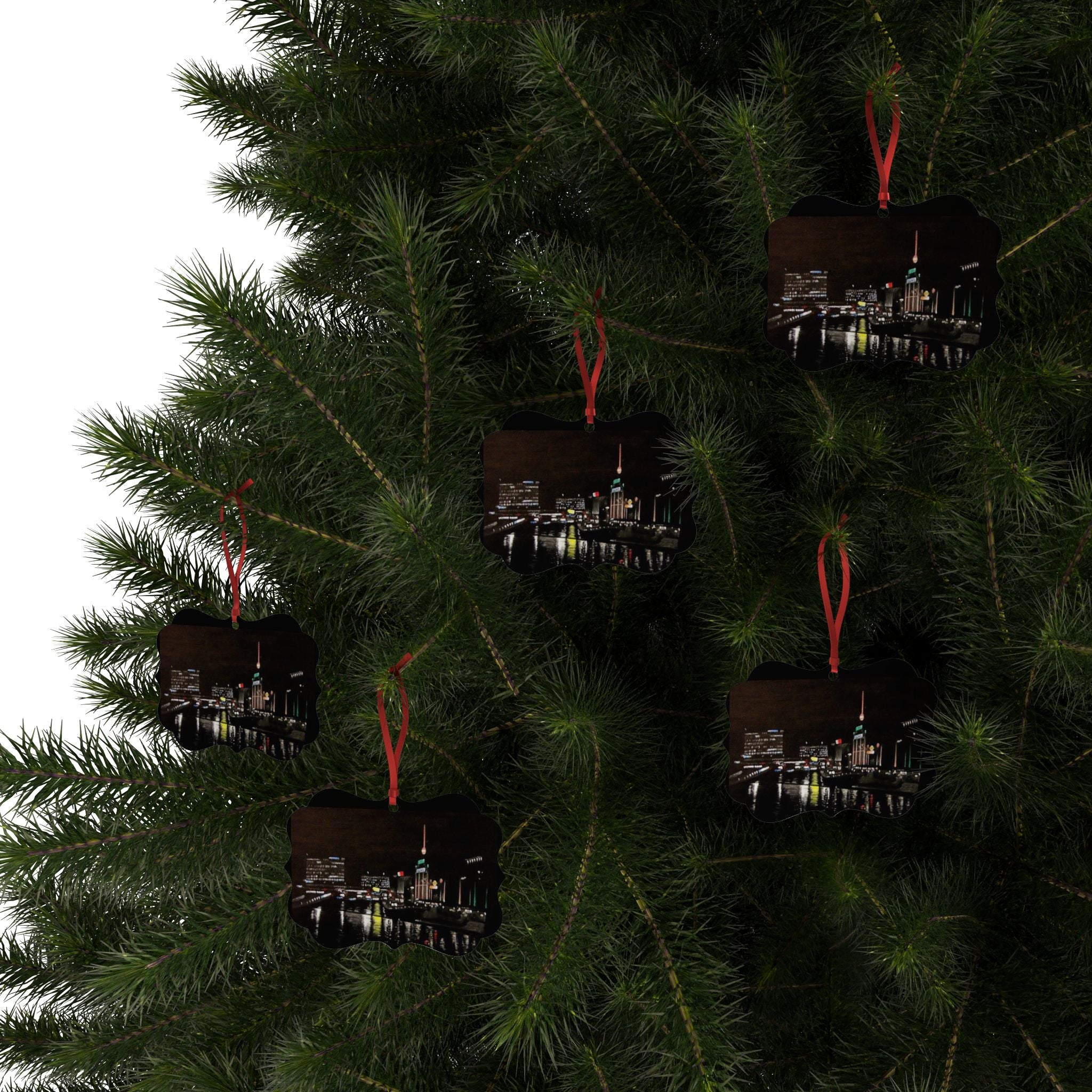 Baltimore Inner Harbor Aluminum Ornaments (1pc, 5pcs, 10pcs, 20pcs)