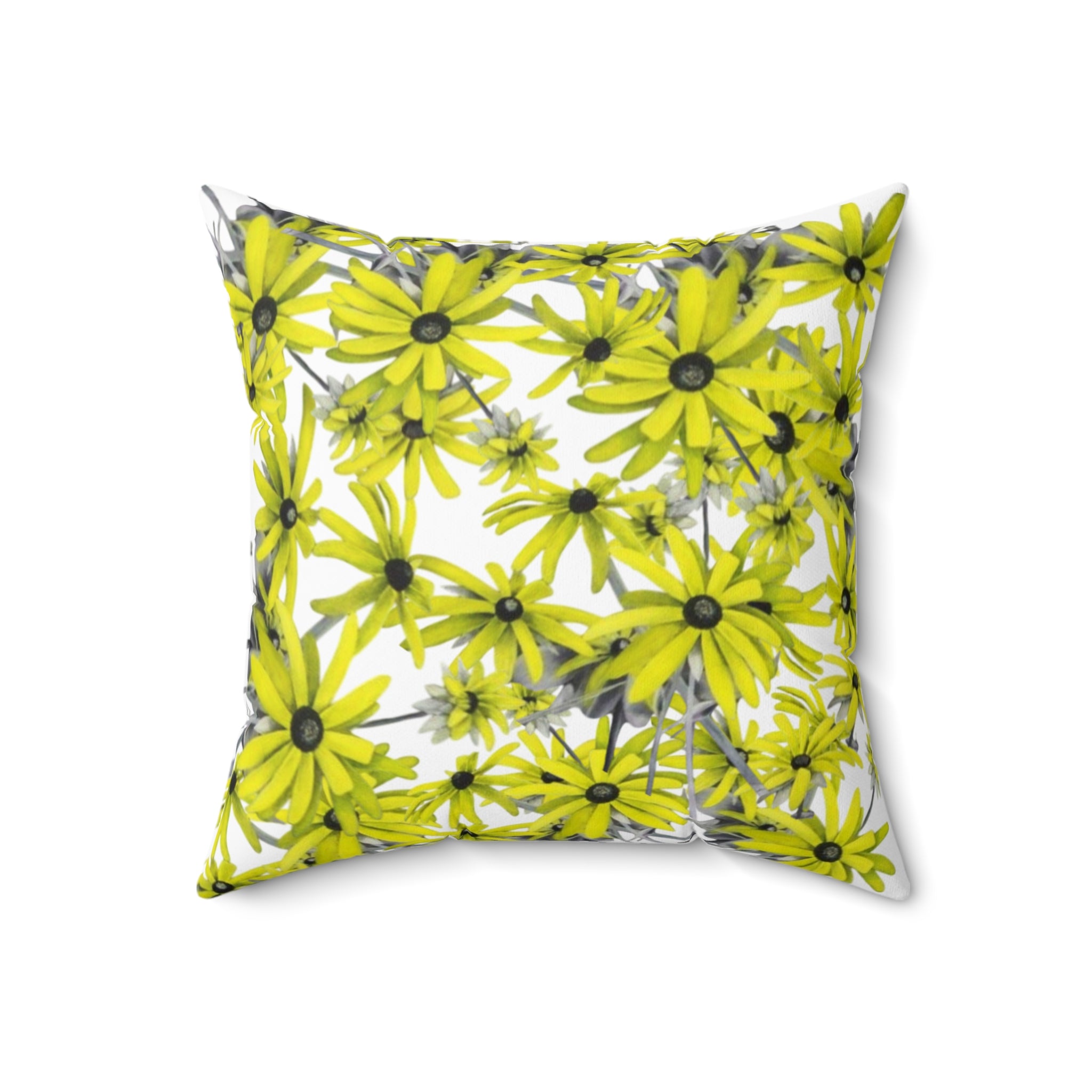 Le' Daisy oil painting square pillow
