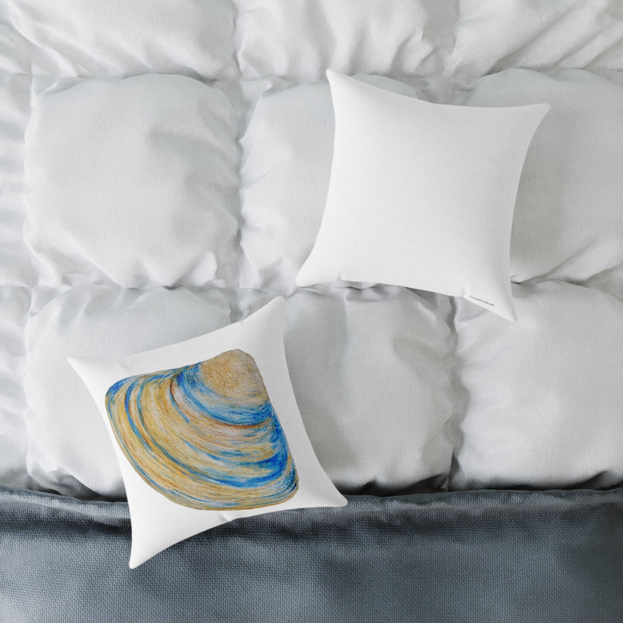 Clam Shell Square Canvas Pillow