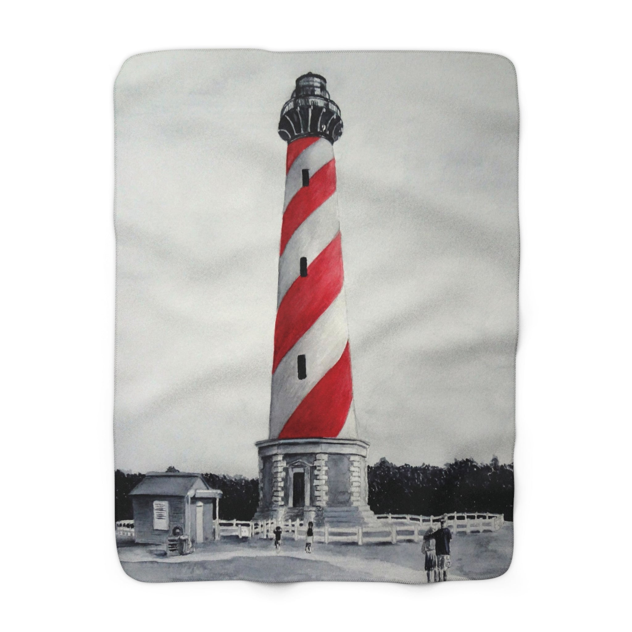 Hatteras Lighthouse Surreal Sherpa Fleece Blanket