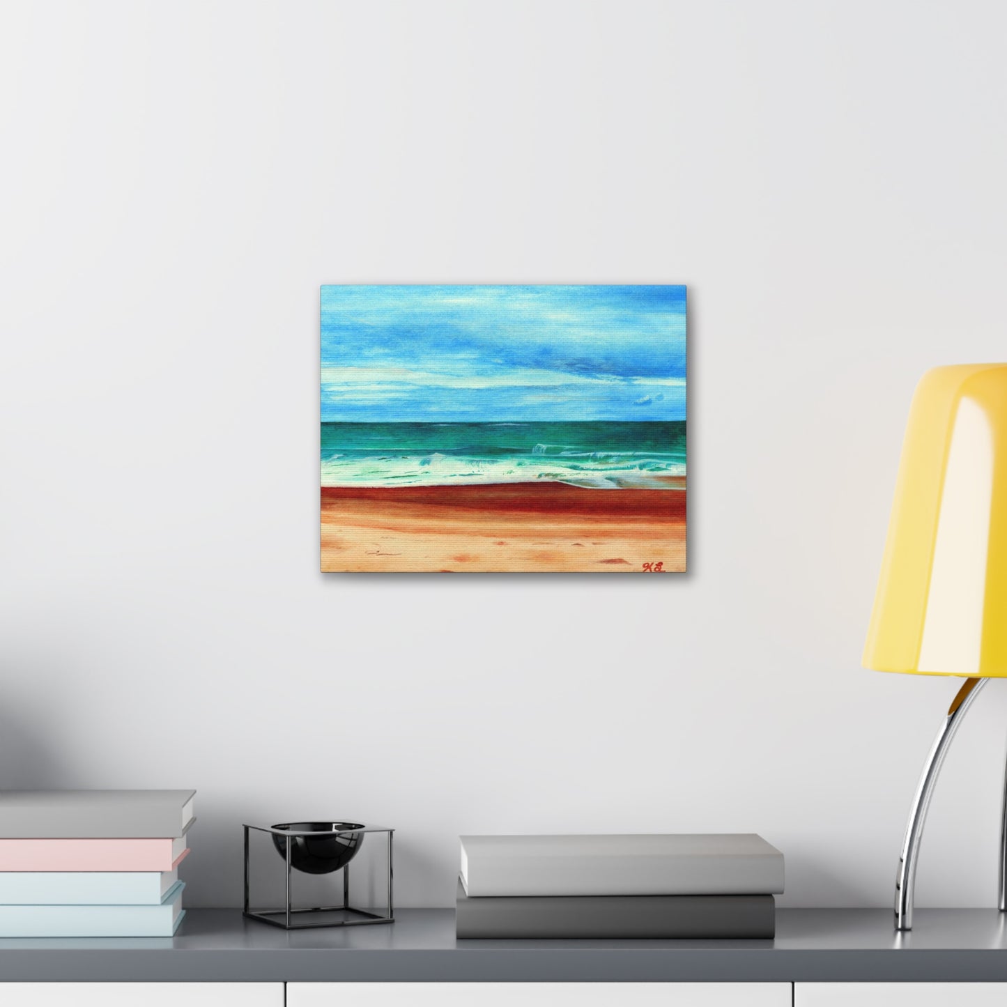 E. Dogwood Beach Access hand painted watercolor painting Canvas Gallery Wraps