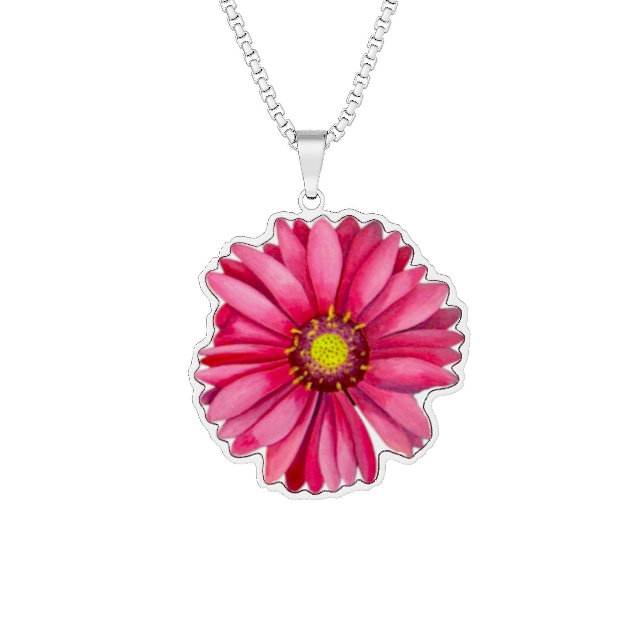 Daisy Pendant Necklace Sterling Silver
