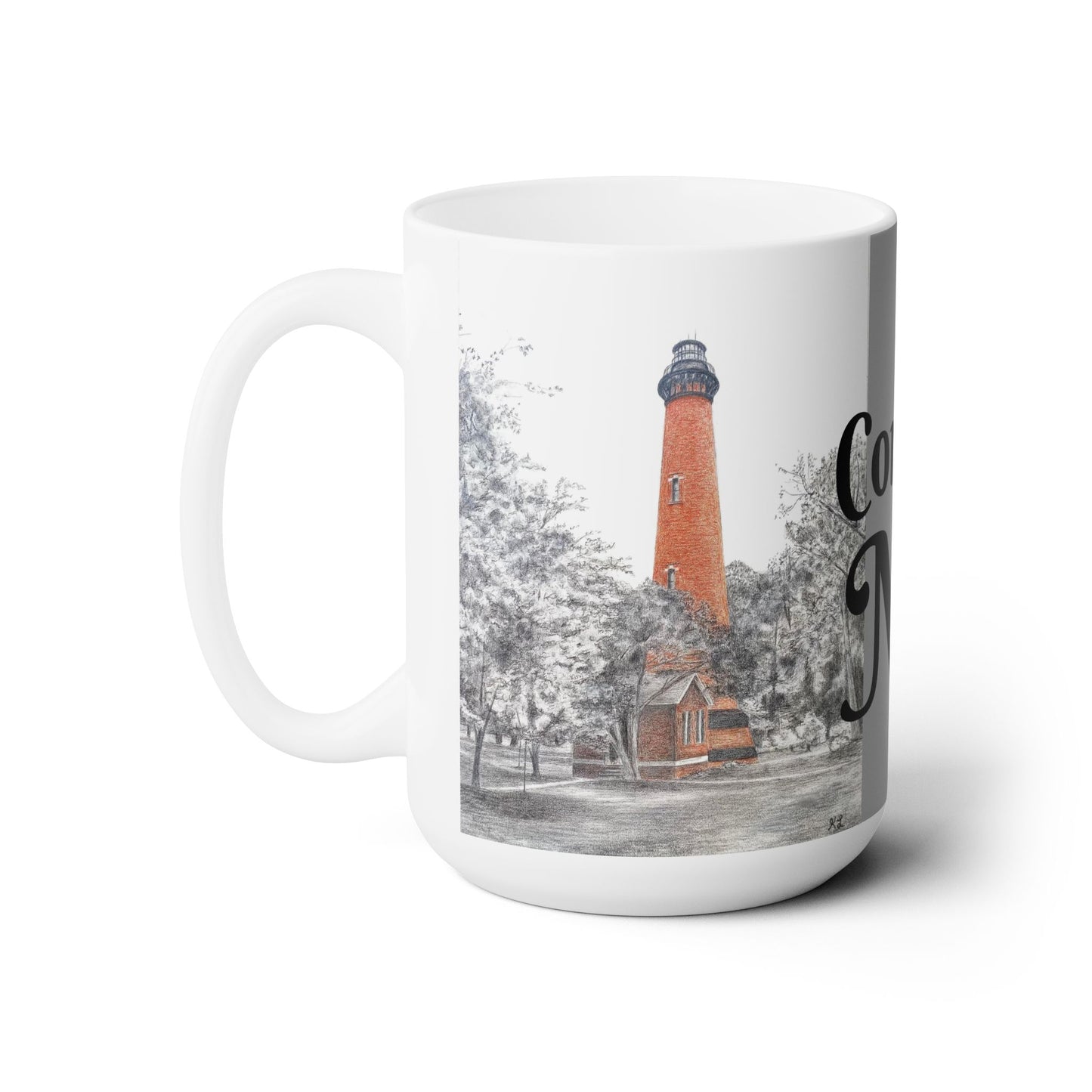 Currituck Lighthouse Corolla NC Ceramic Mug 15oz