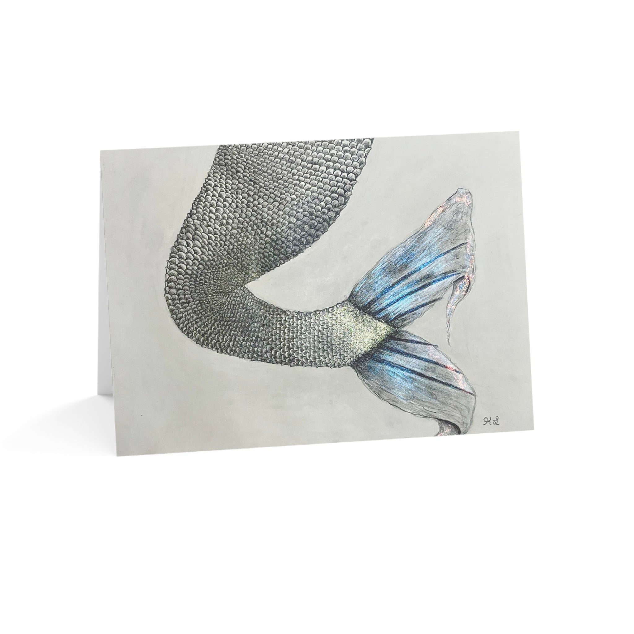 Mermaid tail Greeting Cards (1, 10, 30, and 50pcs)