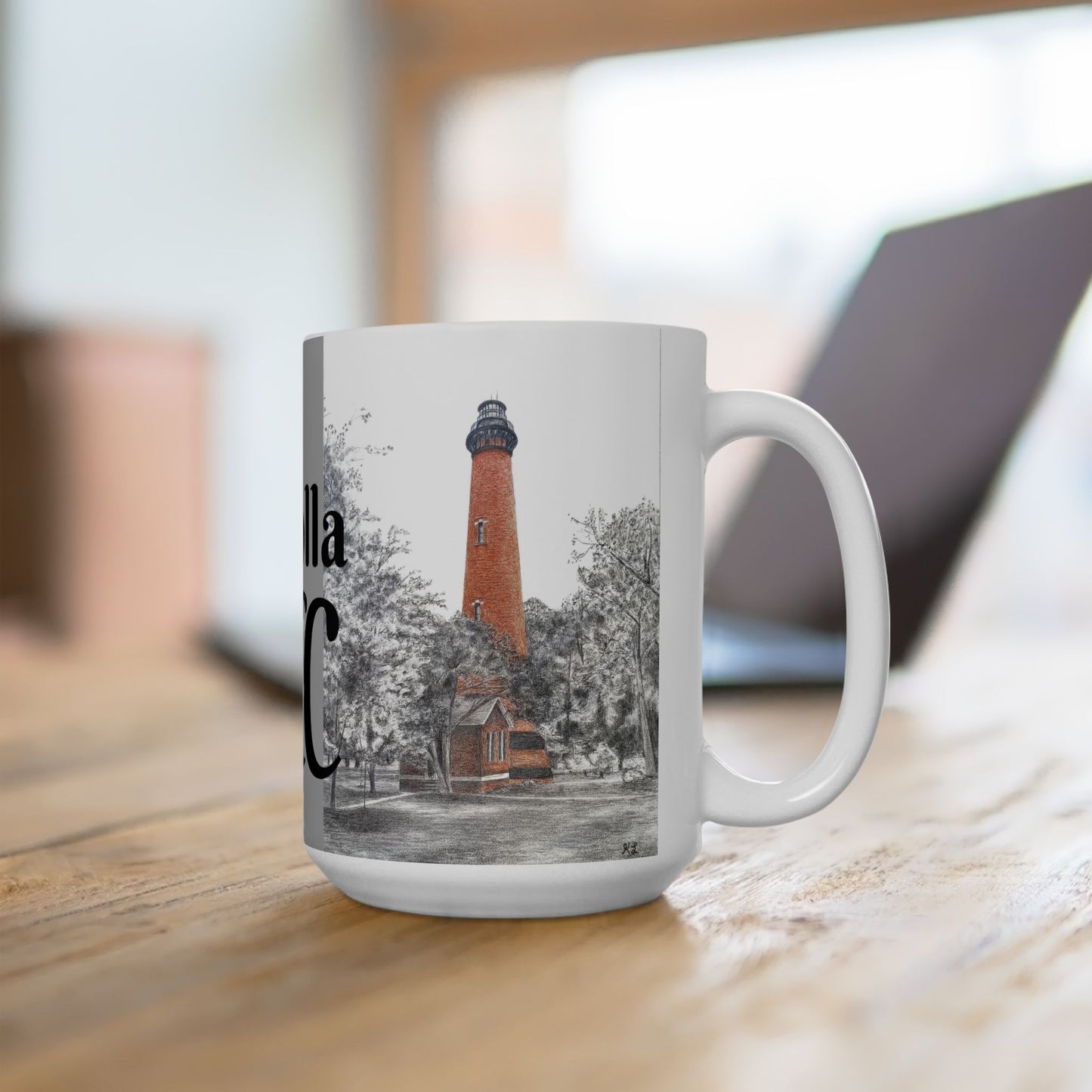 Currituck Lighthouse Corolla NC Ceramic Mug 15oz