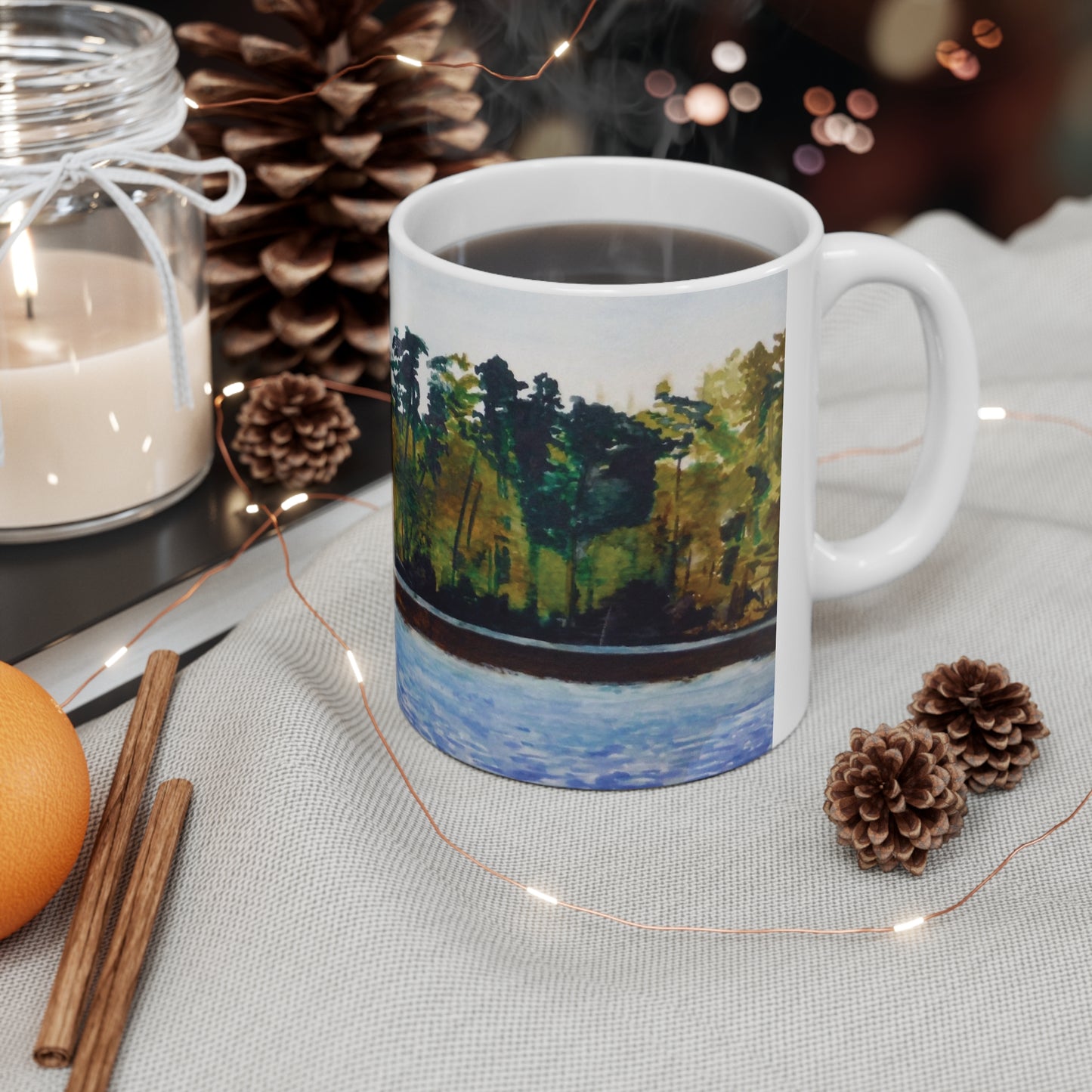 Burke Lake Kayaker ceramic Mug 11oz