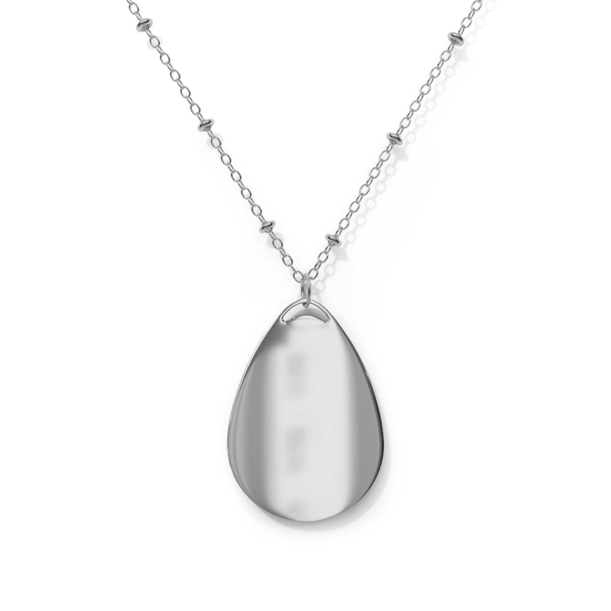 Crab watercolor Oval Necklace