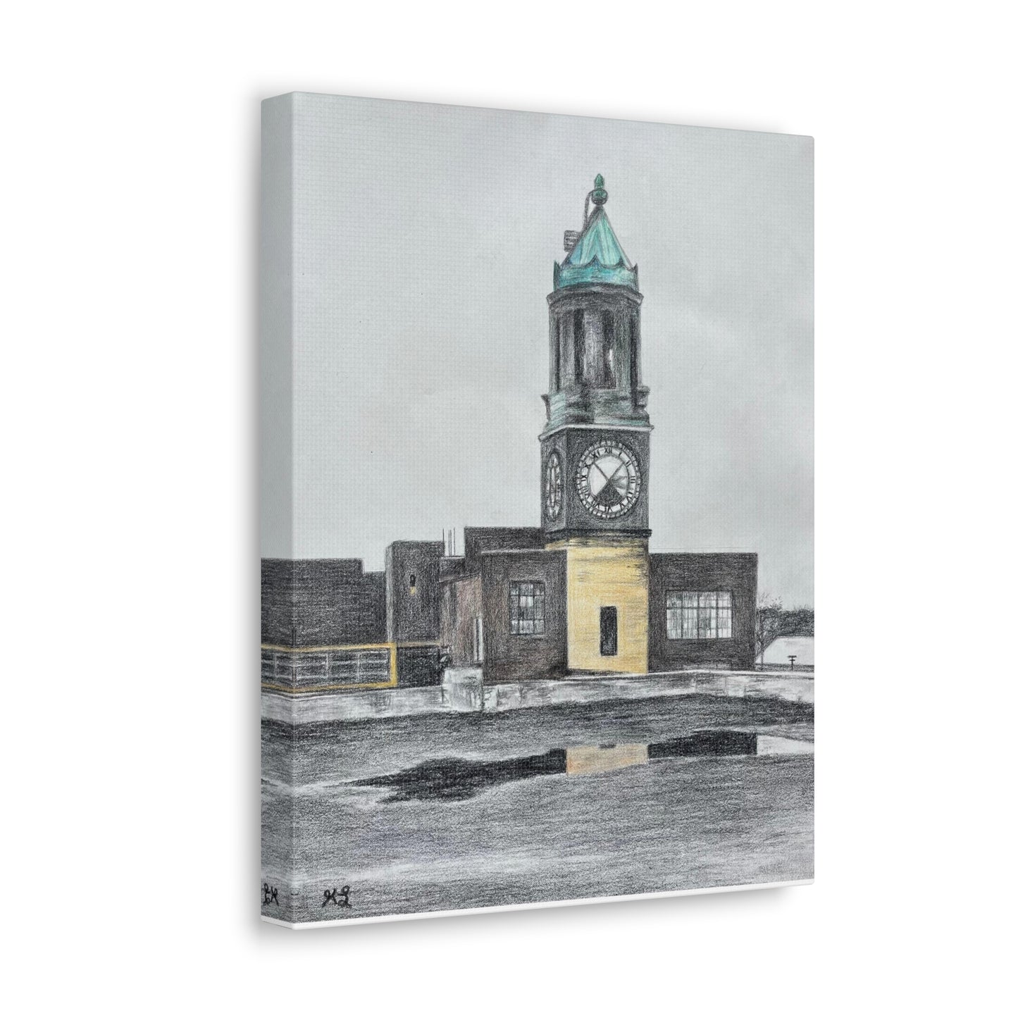 Scranton Lace Company Clock Tower Canvas Gallery Wraps