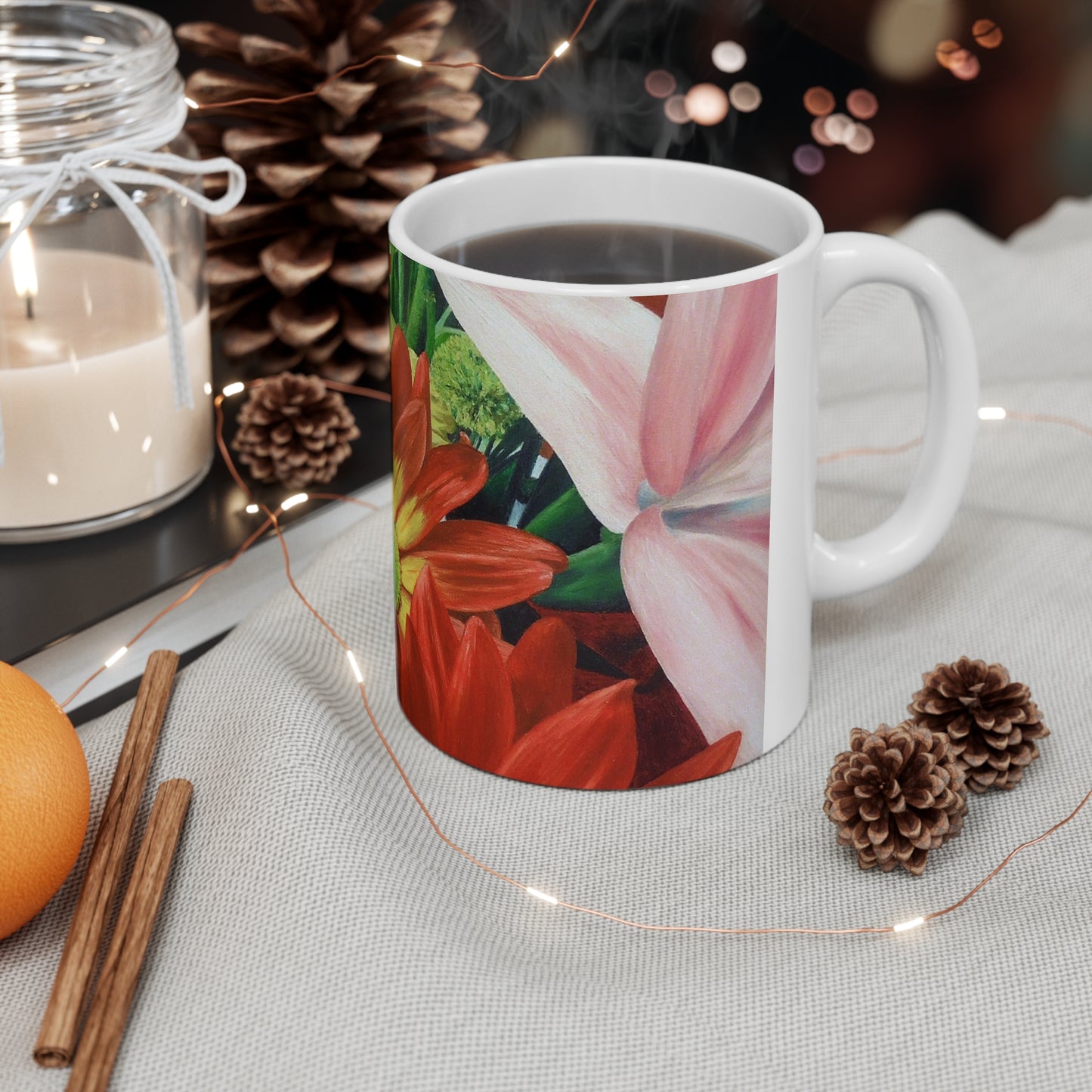 Bunch Of Flowers Ceramic Mug 11oz