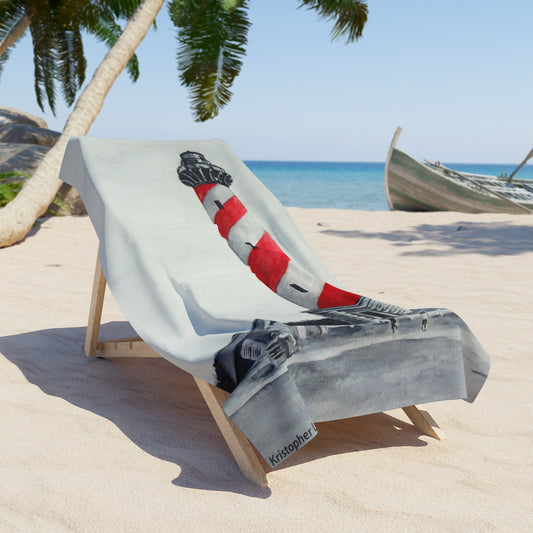 Hatteras Lighthouse Surreal Beach Towel