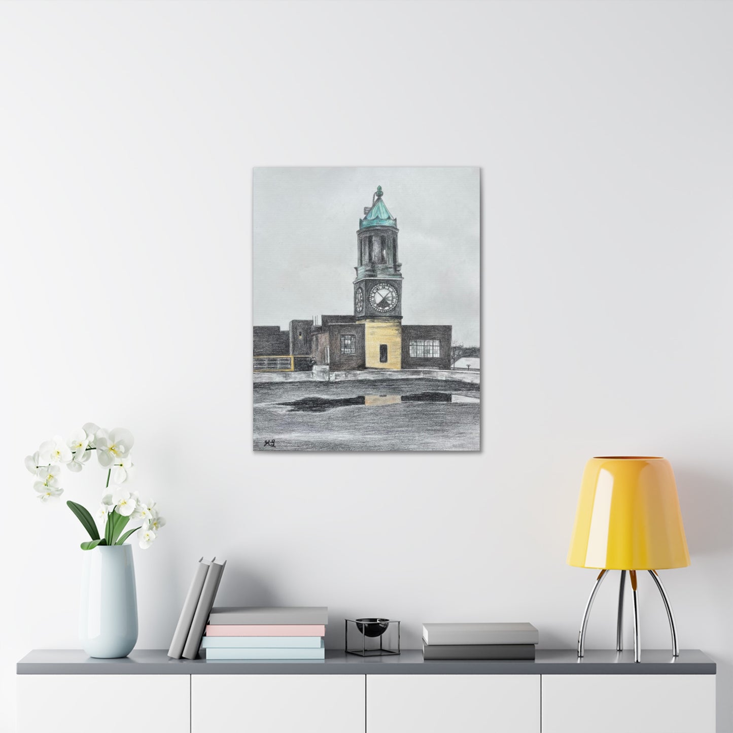 Scranton Lace Company Clock Tower Canvas Gallery Wraps