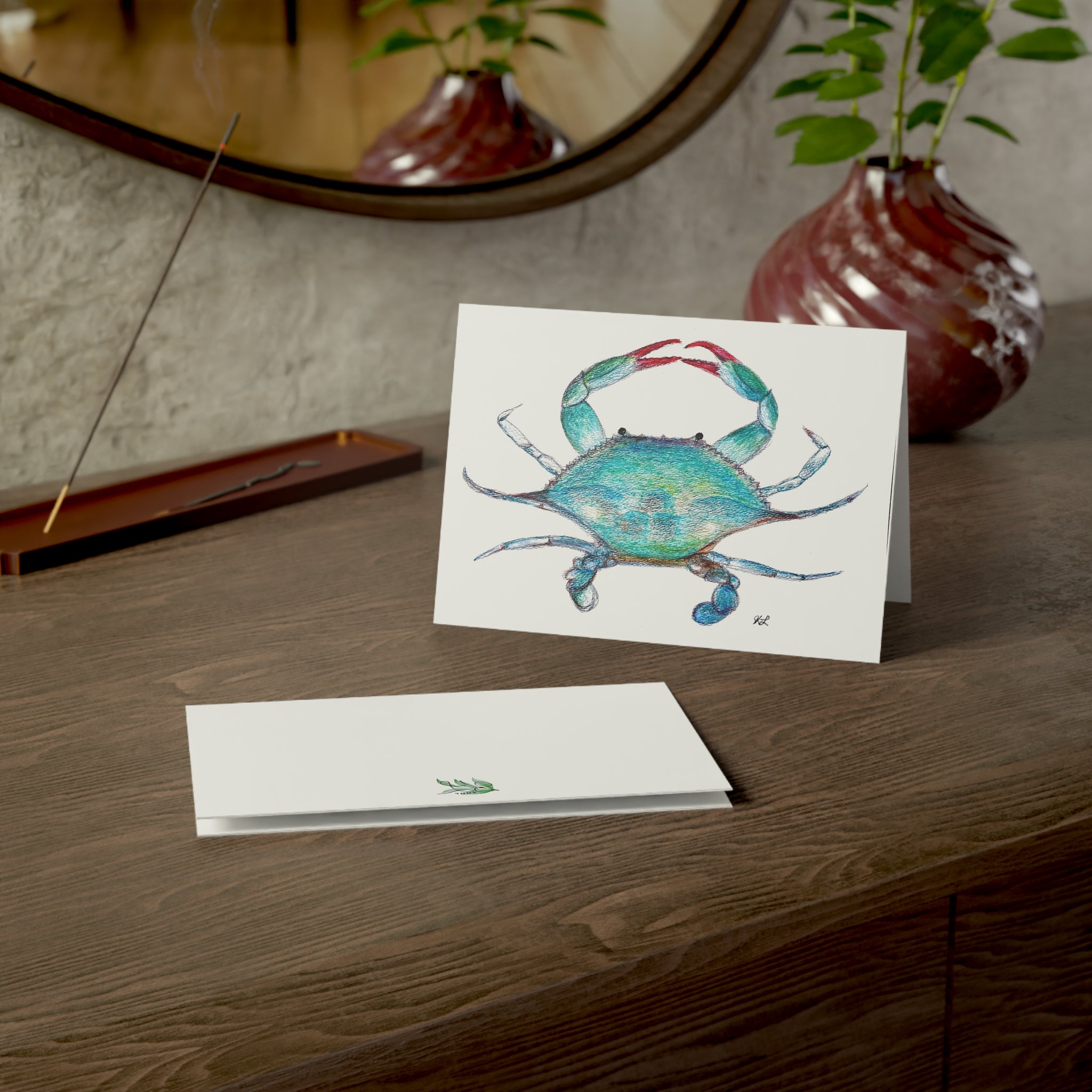 Blue Crab Greeting Cards (1, 10, 30, and 50pcs)