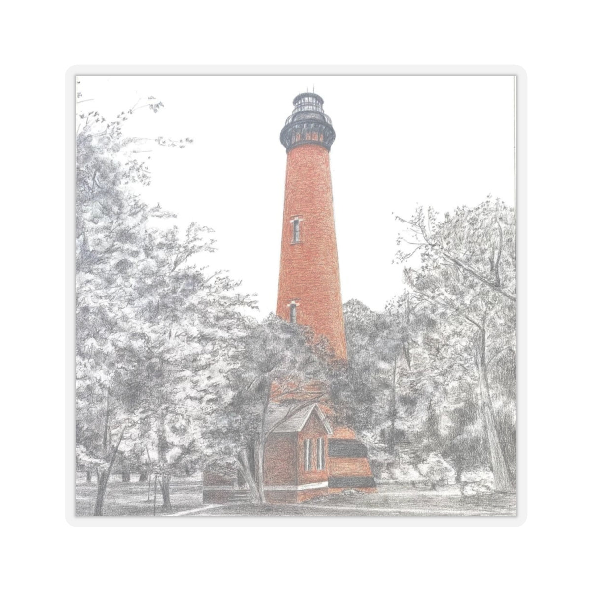 Currituck Lighthouse Kiss-Cut Stickers