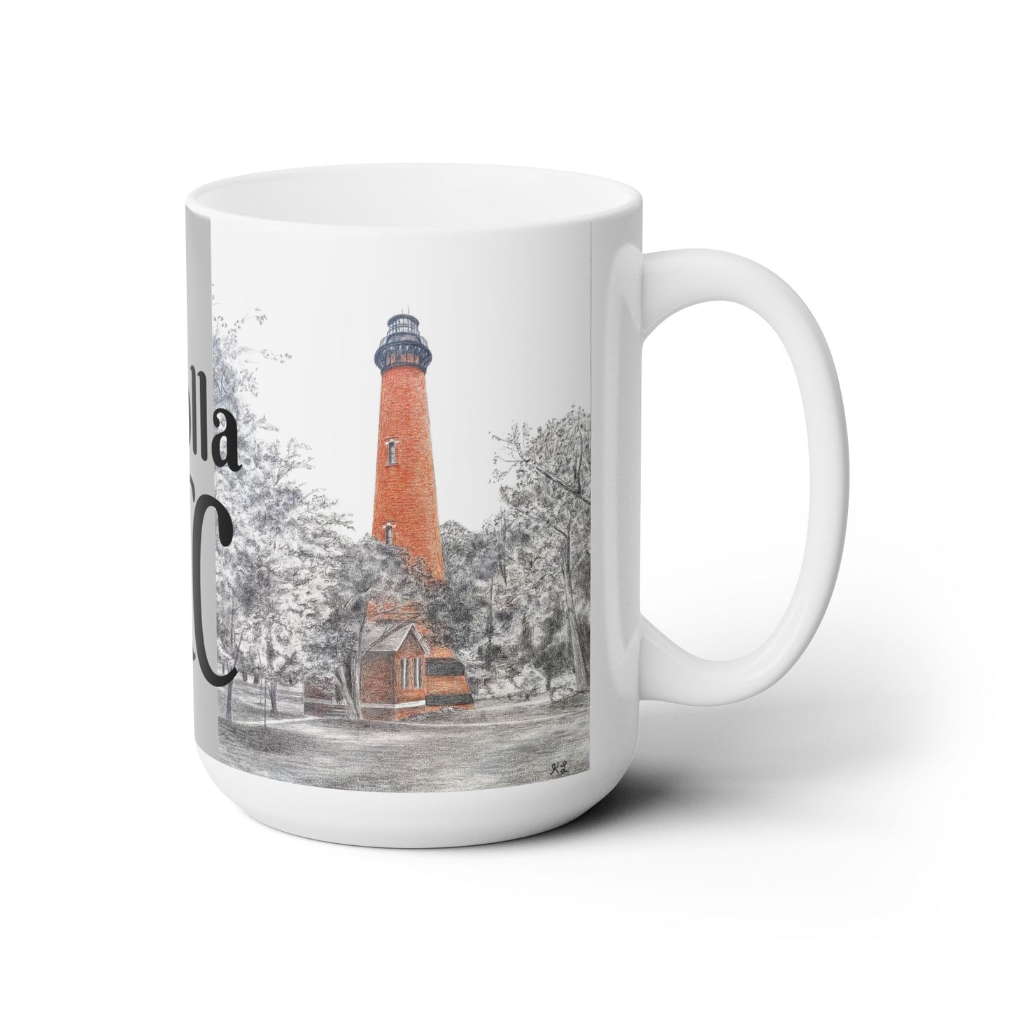 Currituck Lighthouse Corolla NC Ceramic Mug 15oz