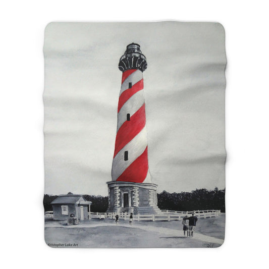 Hatteras Lighthouse Surreal Sherpa Fleece Blanket