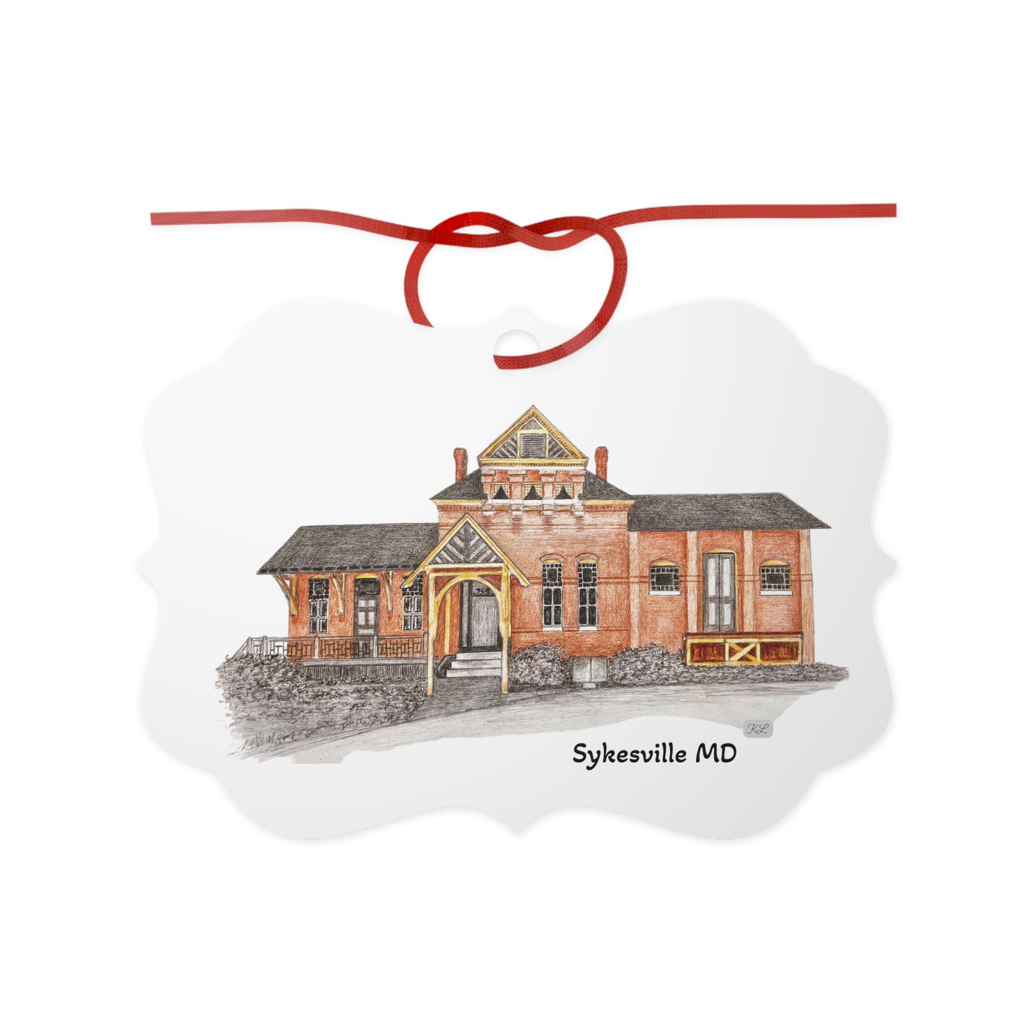 Sykesville Station Aluminum Ornament