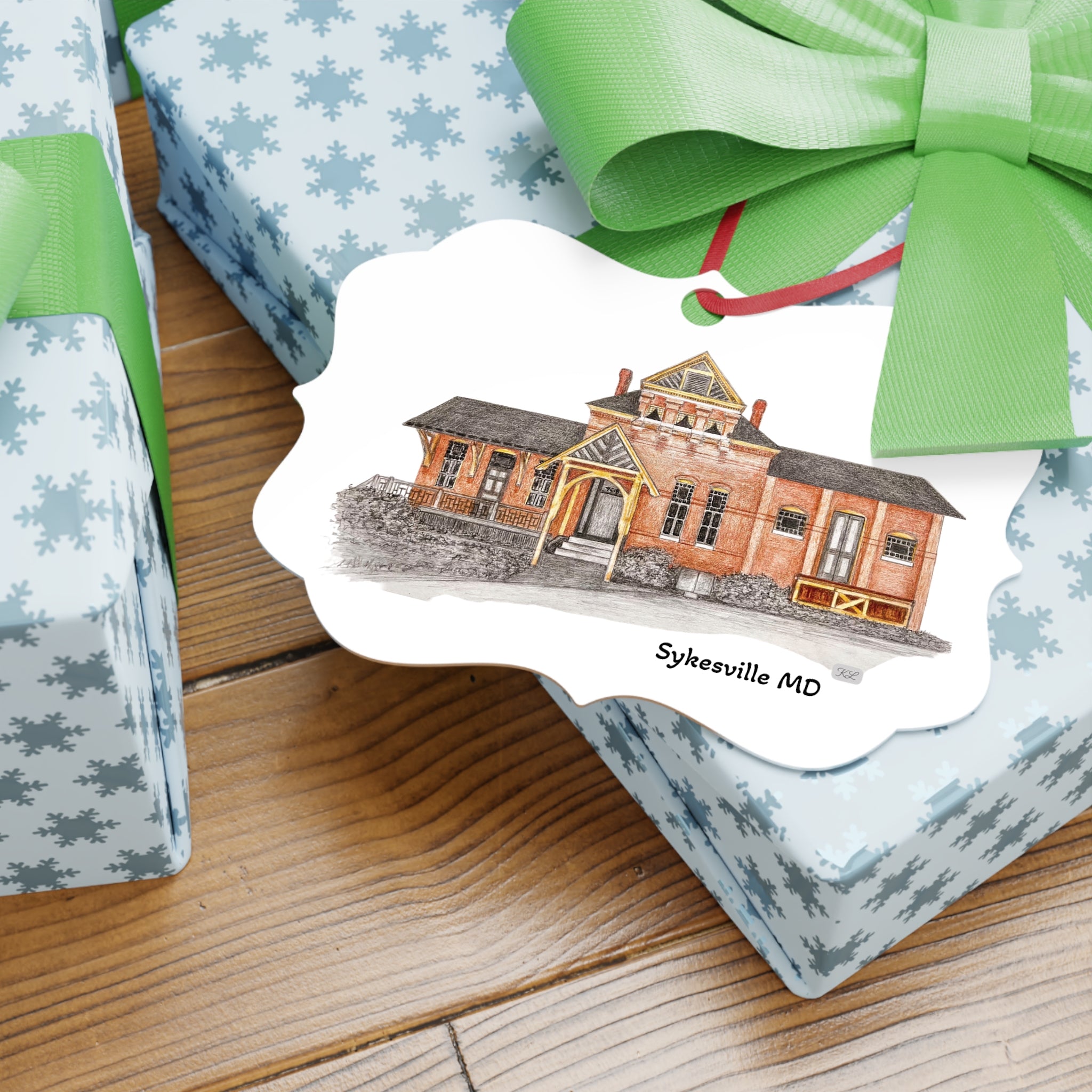 Sykesville Station Aluminum Ornament