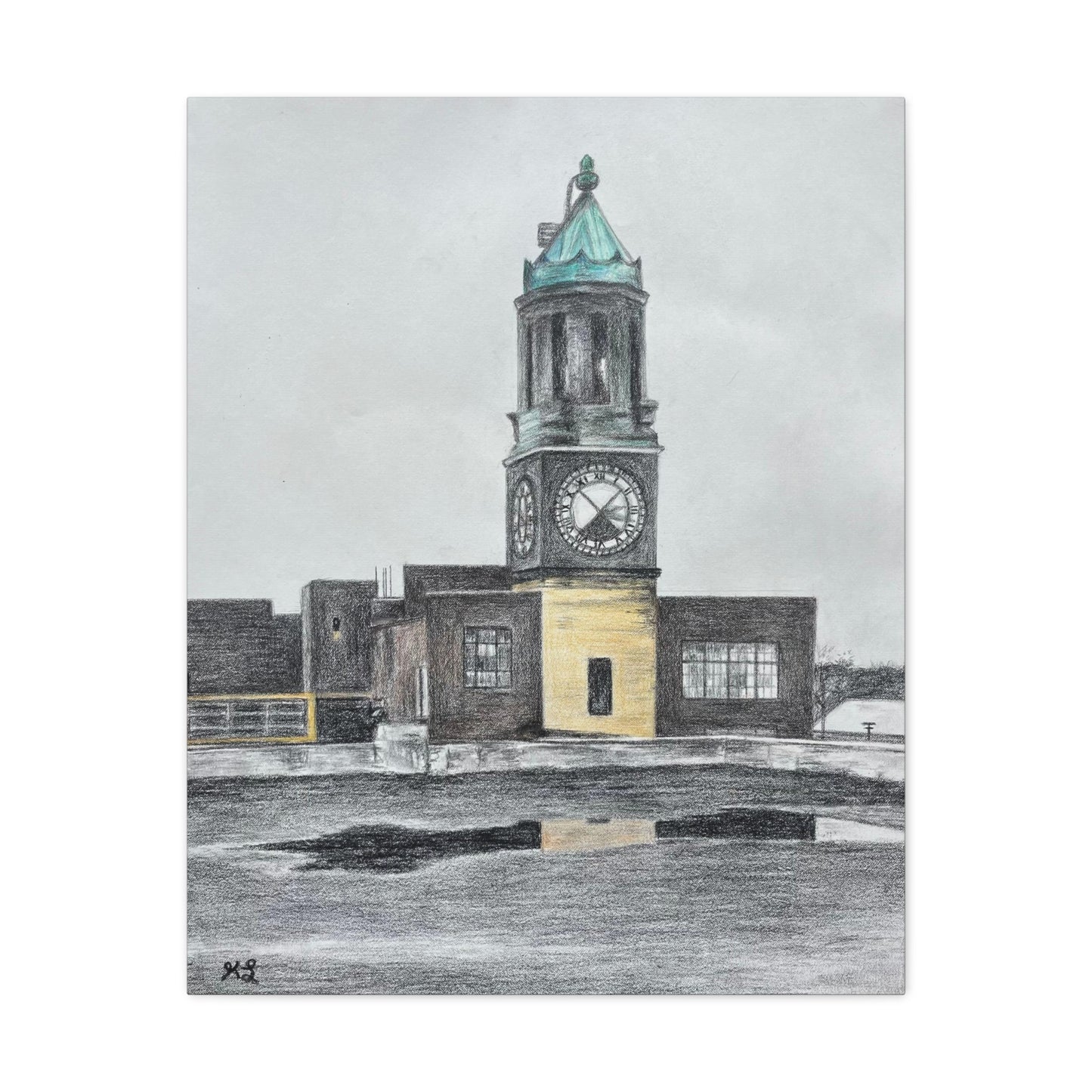 Scranton Lace Company Clock Tower Canvas Gallery Wraps