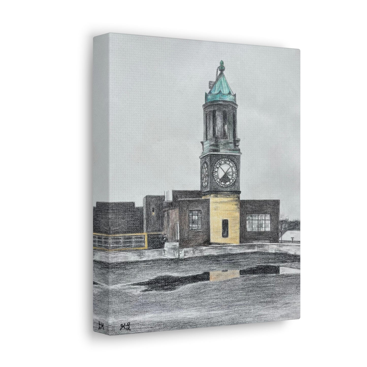 Scranton Lace Company Clock Tower Canvas Gallery Wraps