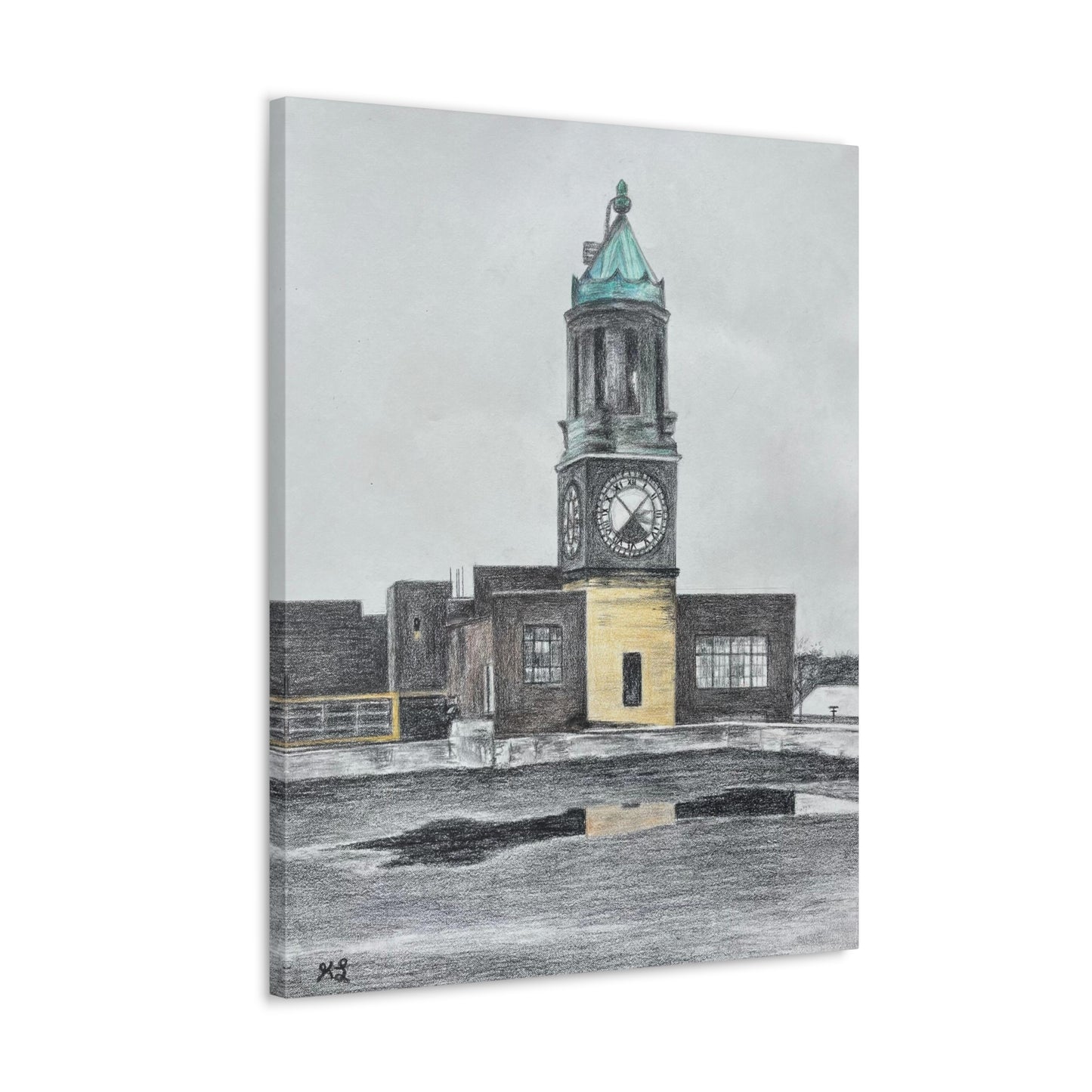 Scranton Lace Company Clock Tower Canvas Gallery Wraps