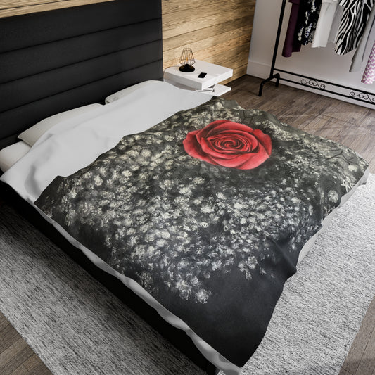 Artist Rose Velveteen Plush Blanket