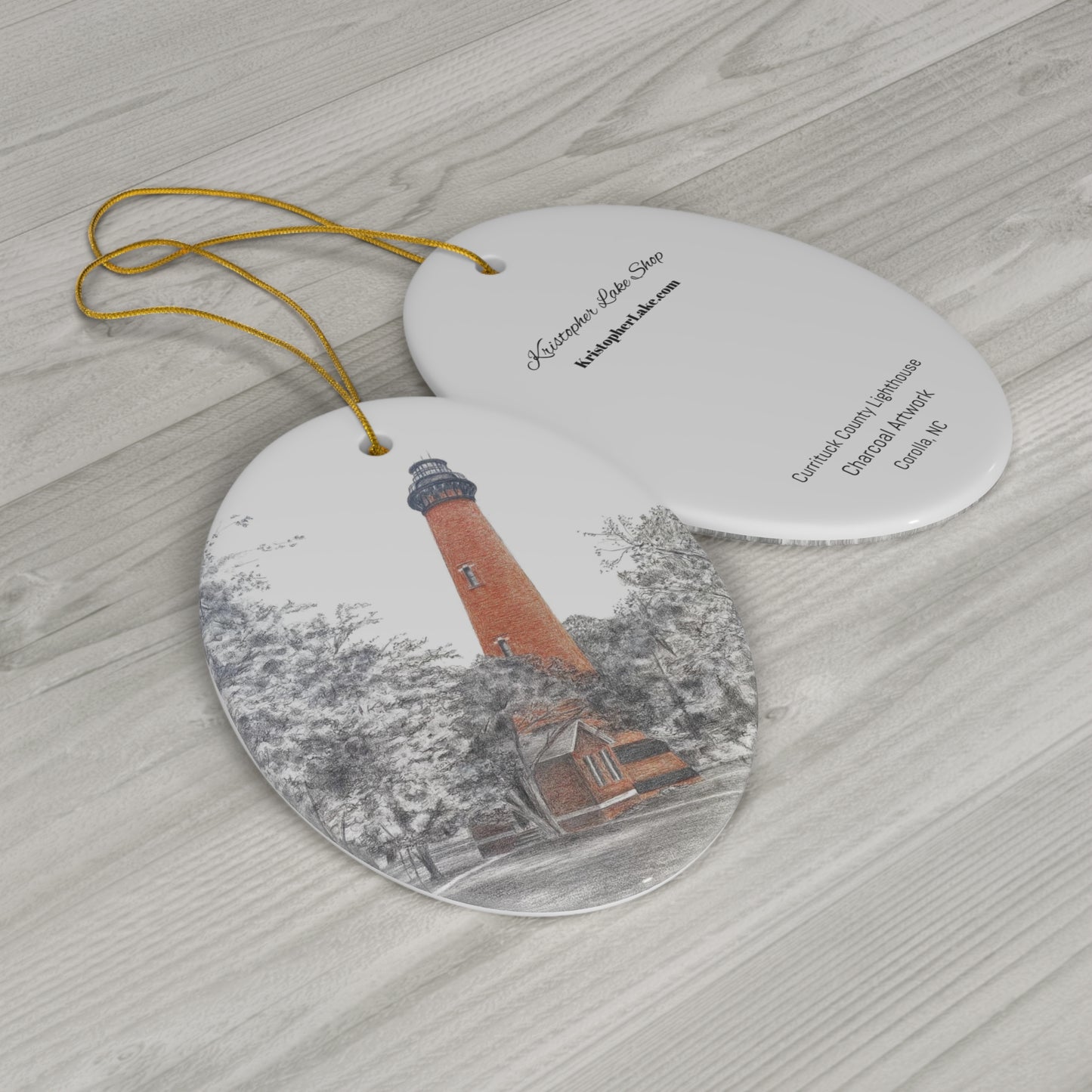 Currituck Lighthouse Ceramic Ornament, Signature Collection