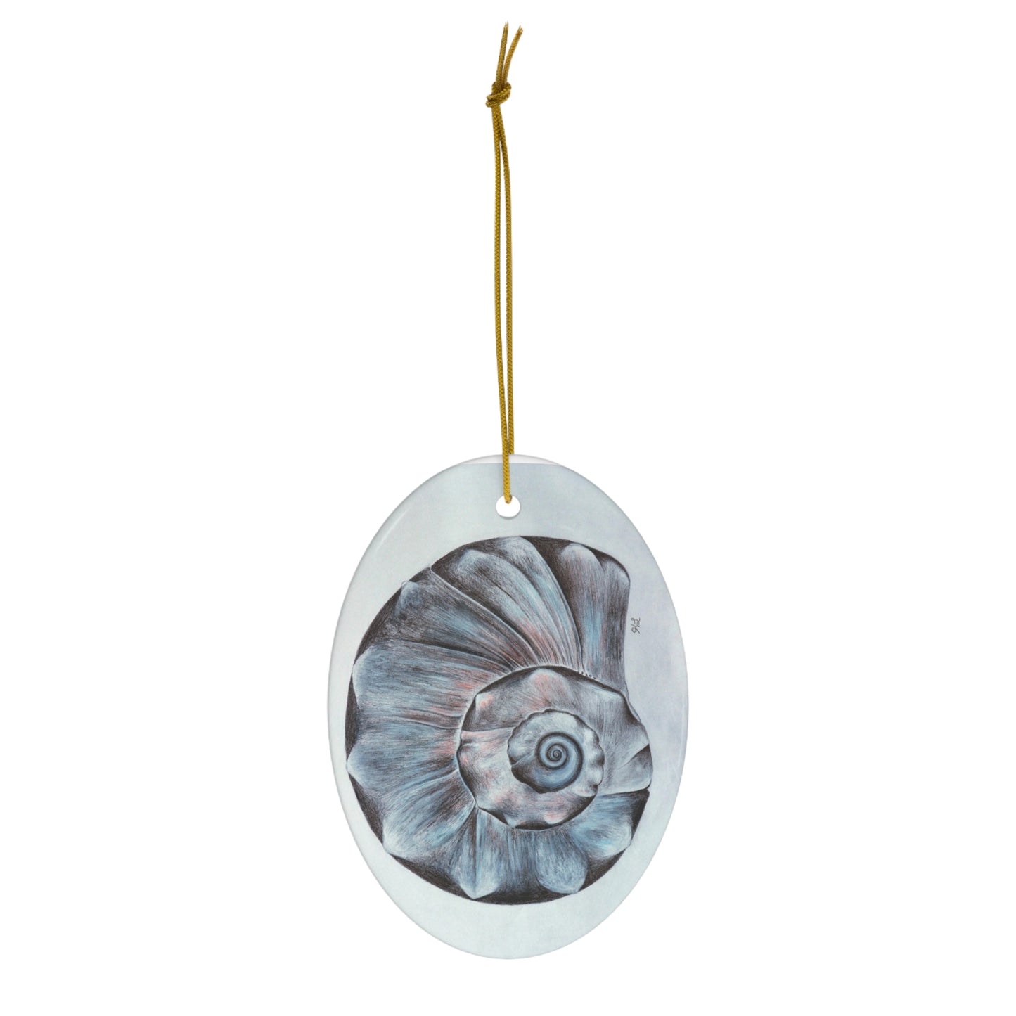 OBX Welk Shell Ceramic Ornament, Signature Collection