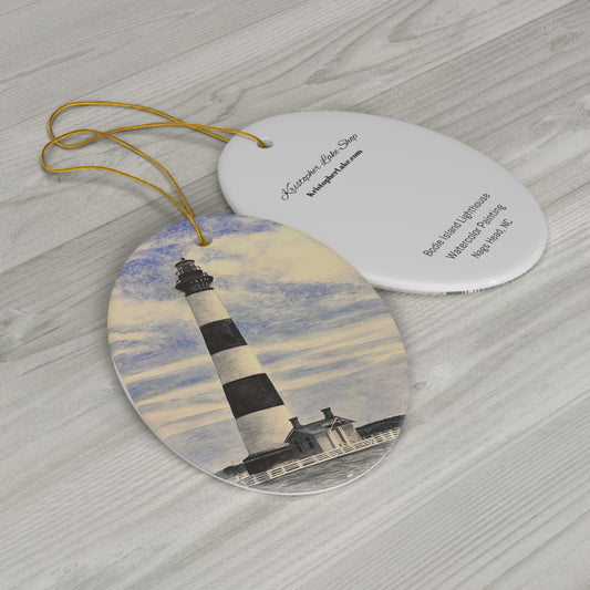 Bodie Island Lighthouse Ceramic Ornament, Signature Collection