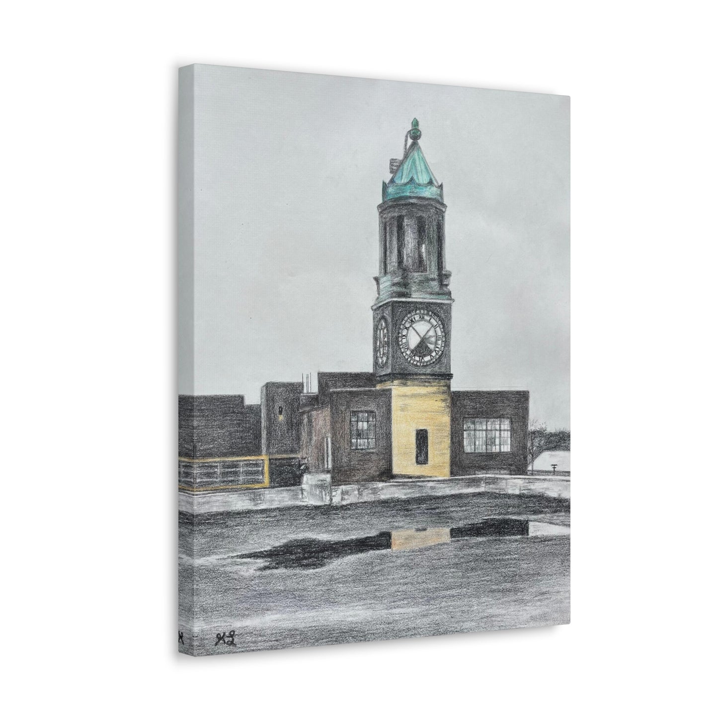 Scranton Lace Company Clock Tower Canvas Gallery Wraps