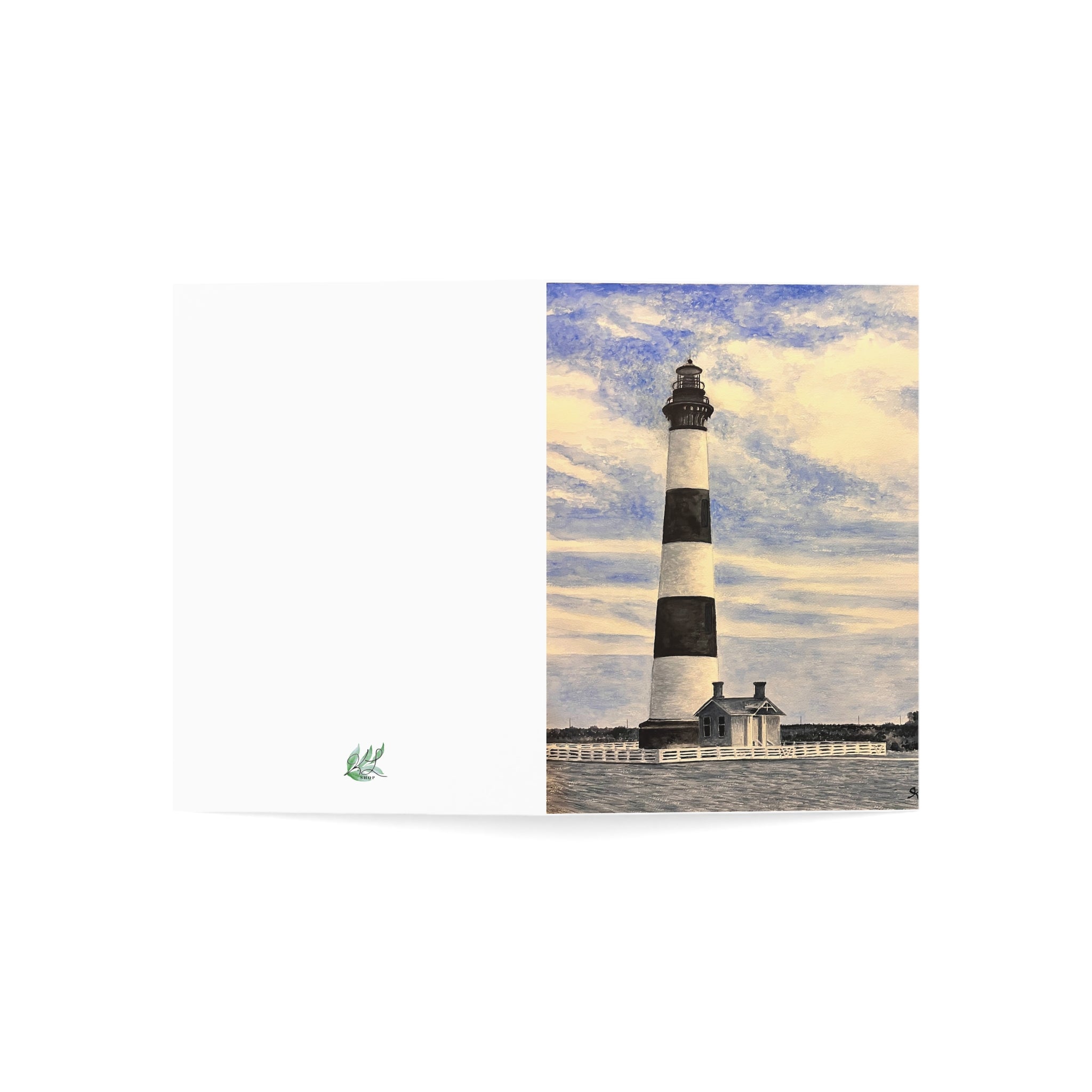 Bodie Island Lighthouse Greeting Cards (1, 10, 30, and 50pcs)