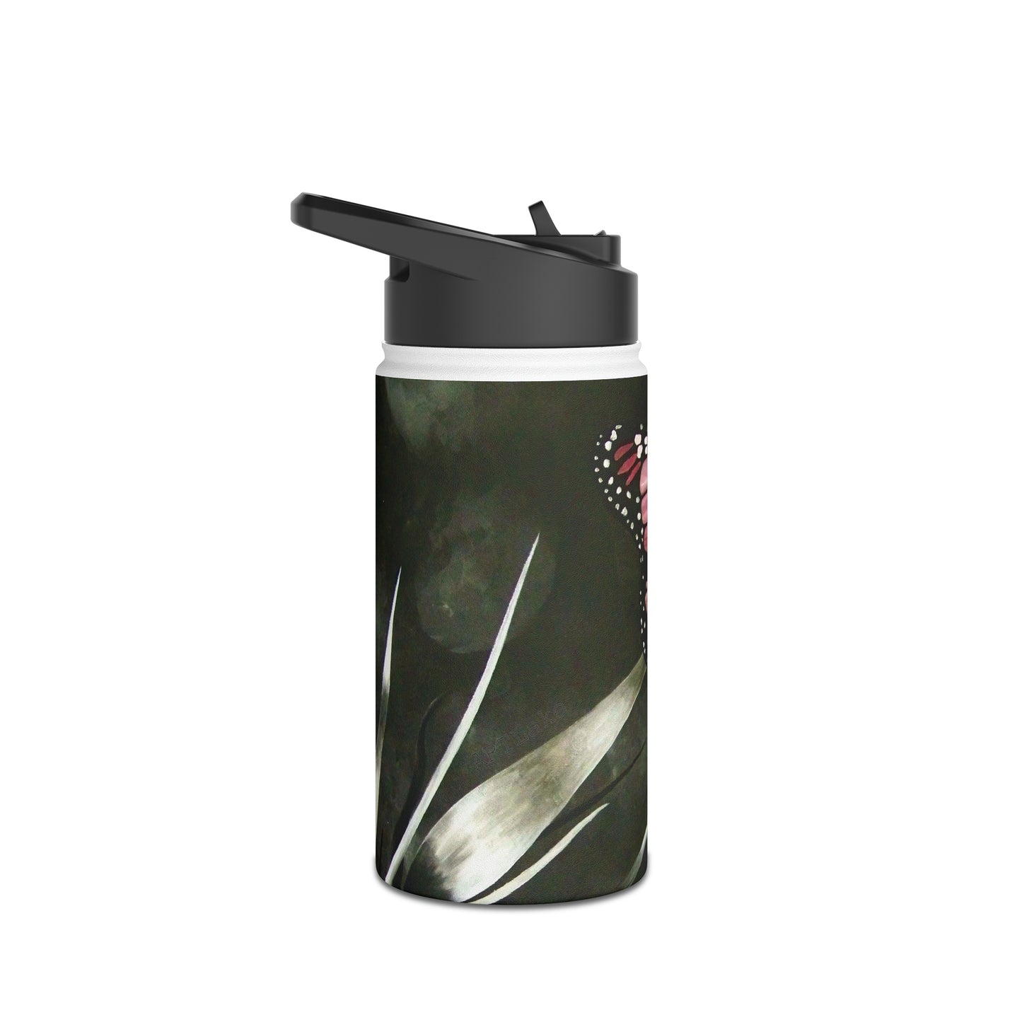 The First Butterfly Stainless Steel Water Bottle, Standard Lid