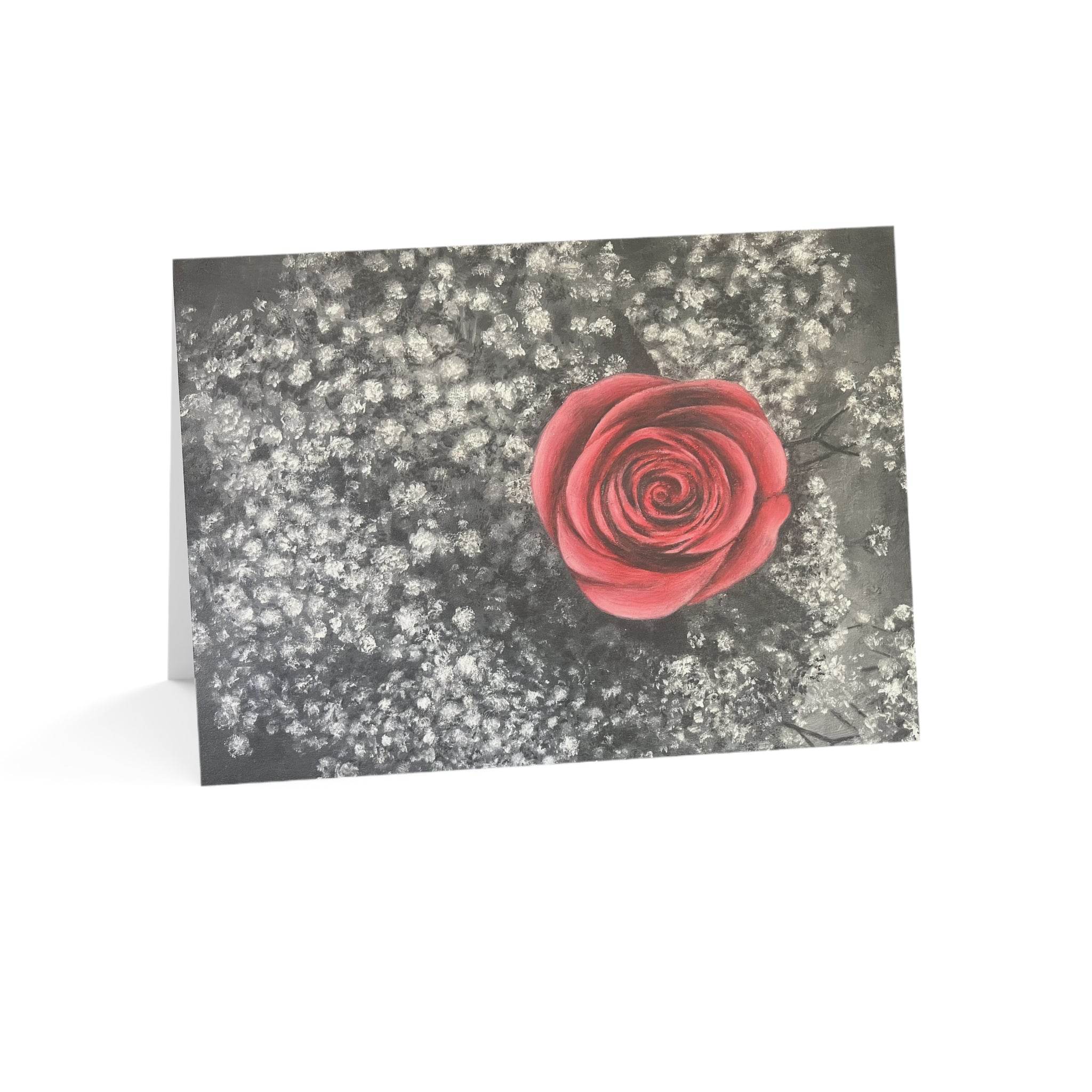 Artist Rose Greeting Cards (1, 10, 30, and 50pcs)